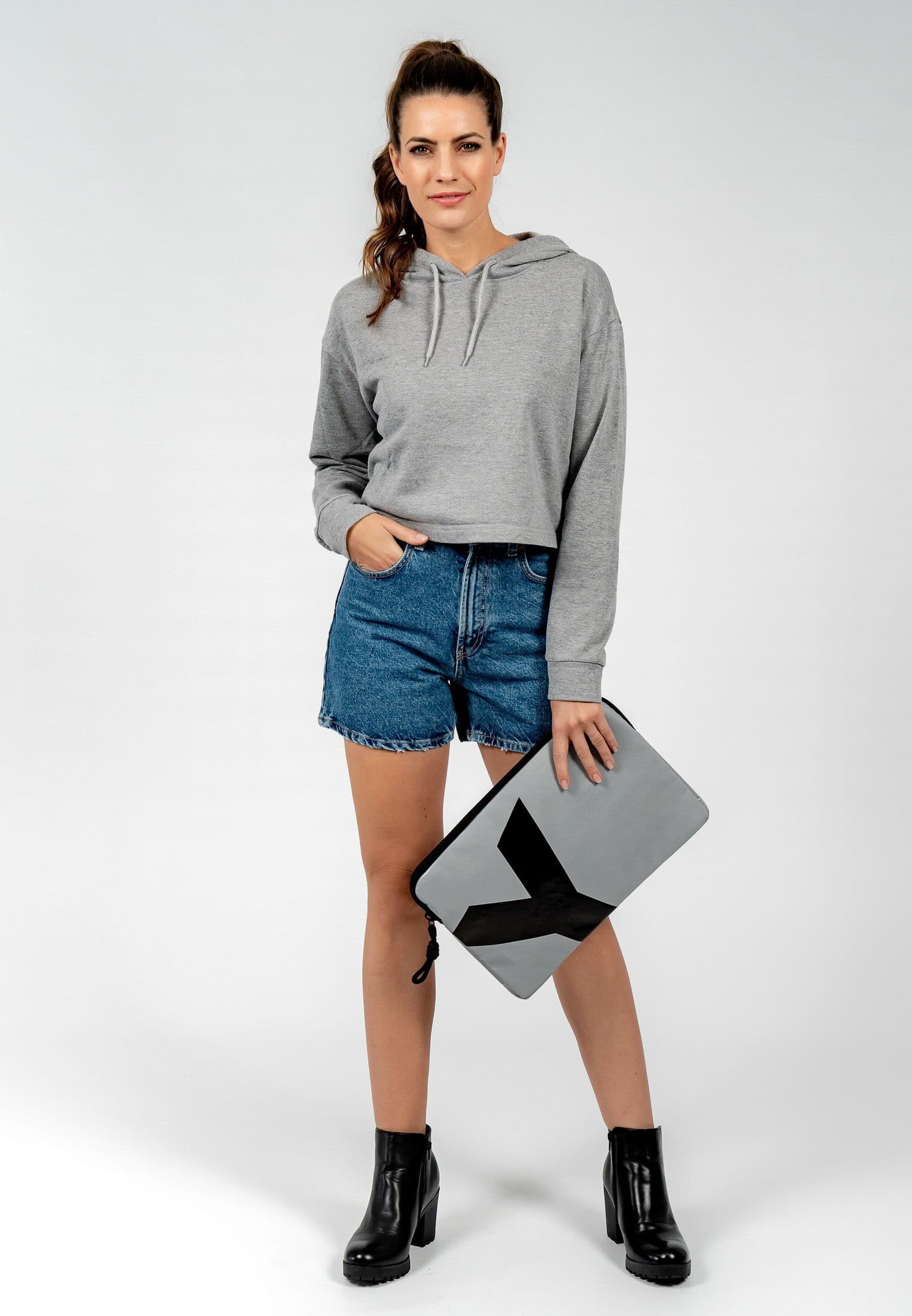 SURI FREY Jessey-Plane Laptop Case Grey gepolstert
