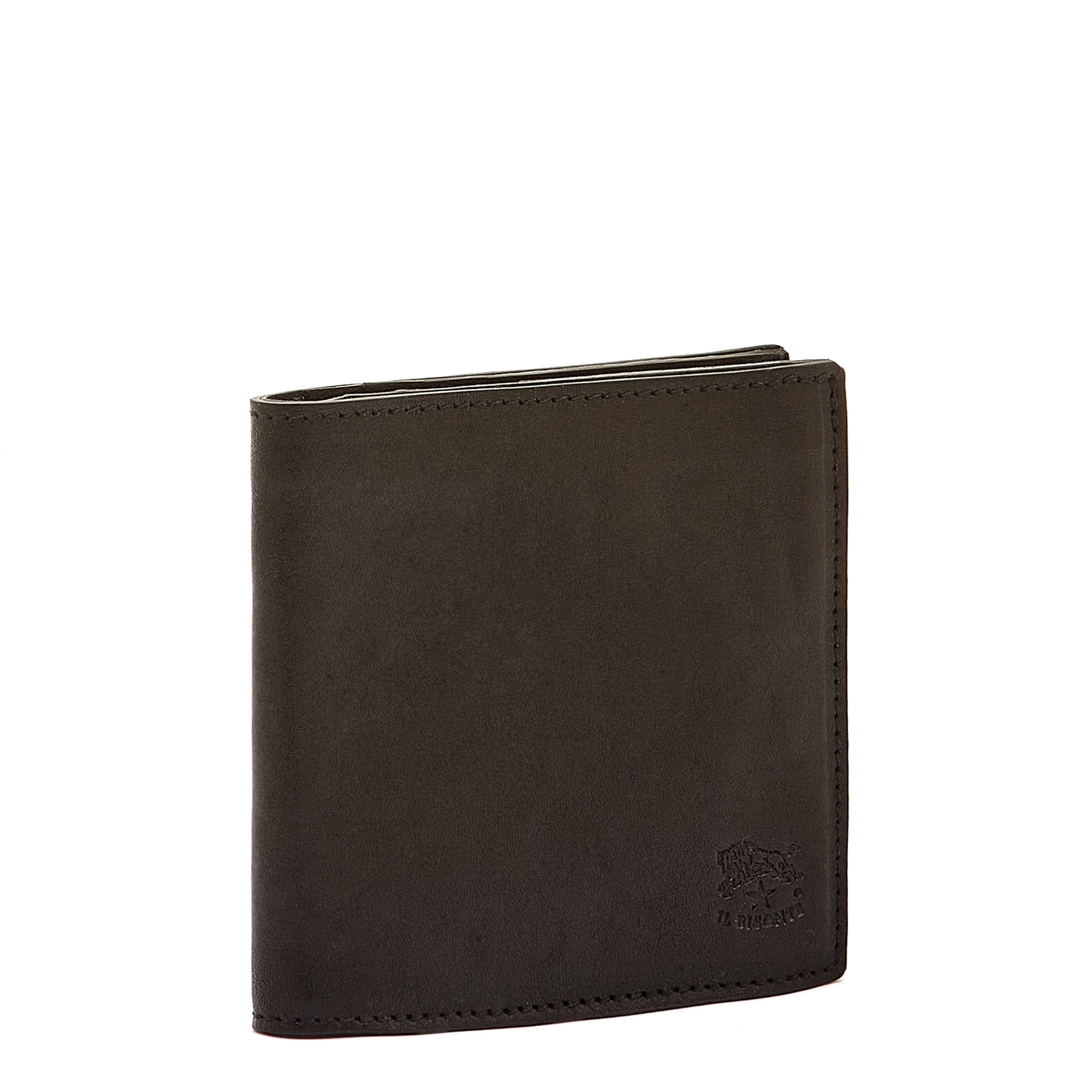 Il Bisonte Galileo Geldbörse Herren Schwarz Vintage-Leder