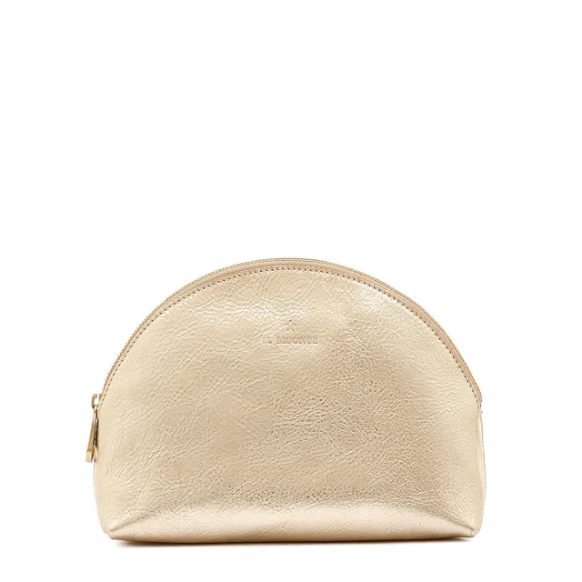 Il Bisonte Bigallo Pouch Platino Metallicleder