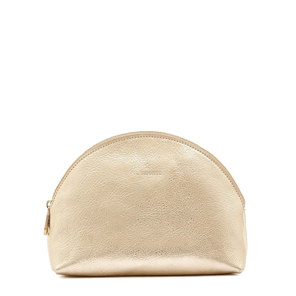 Il Bisonte Bigallo Pouch Platino Metallicleder