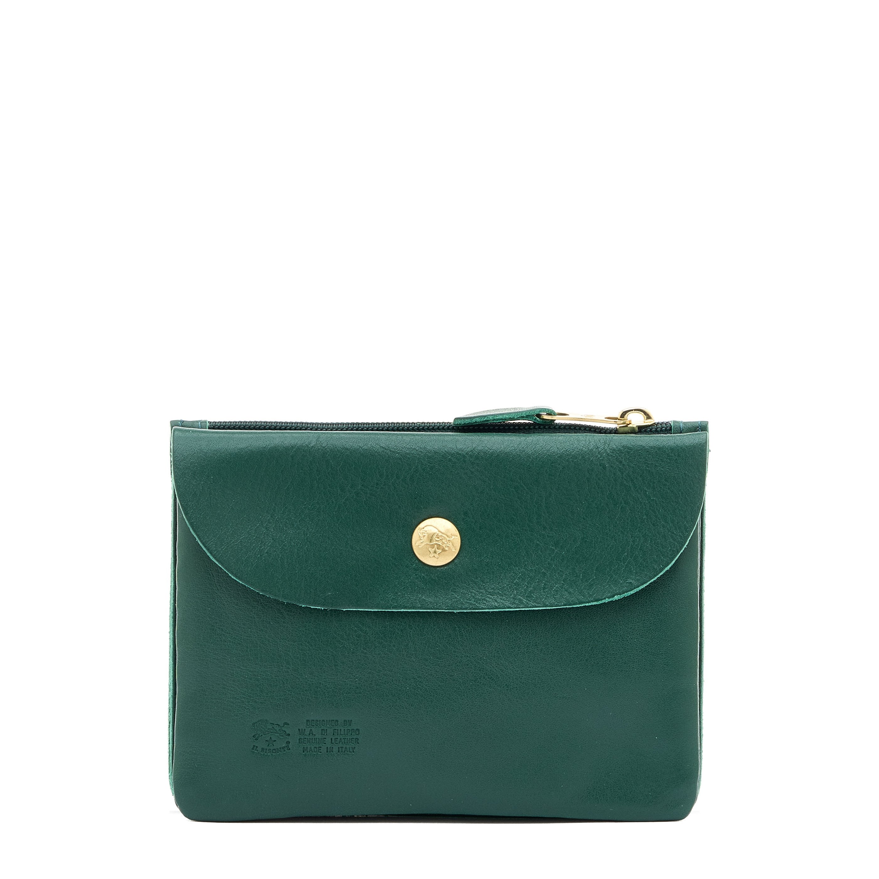 Il Bisonte Bustina Kosmetiktasche Leder grün