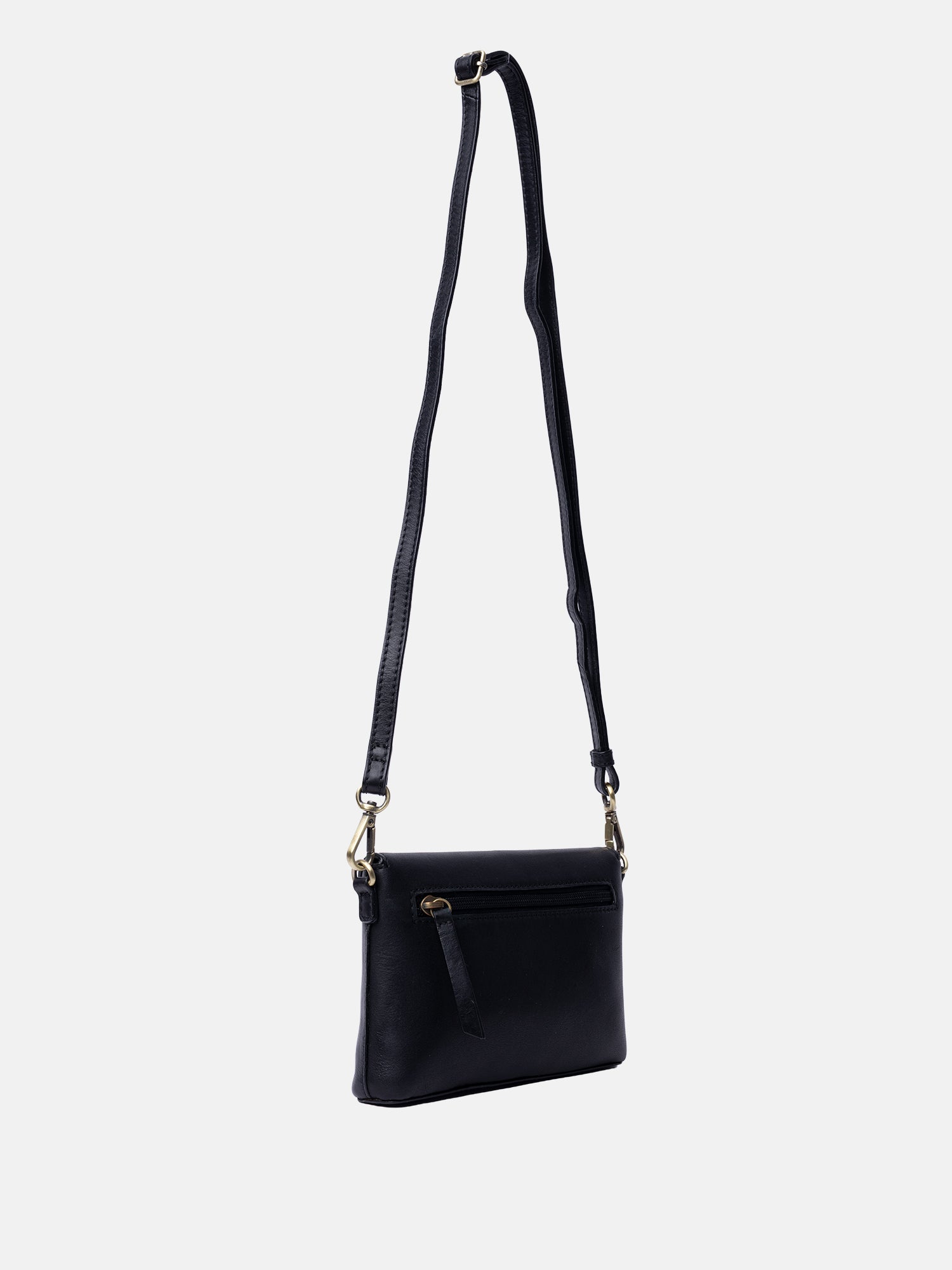 RE:DESIGNED Sonia Clutch Schwarz Vollleder