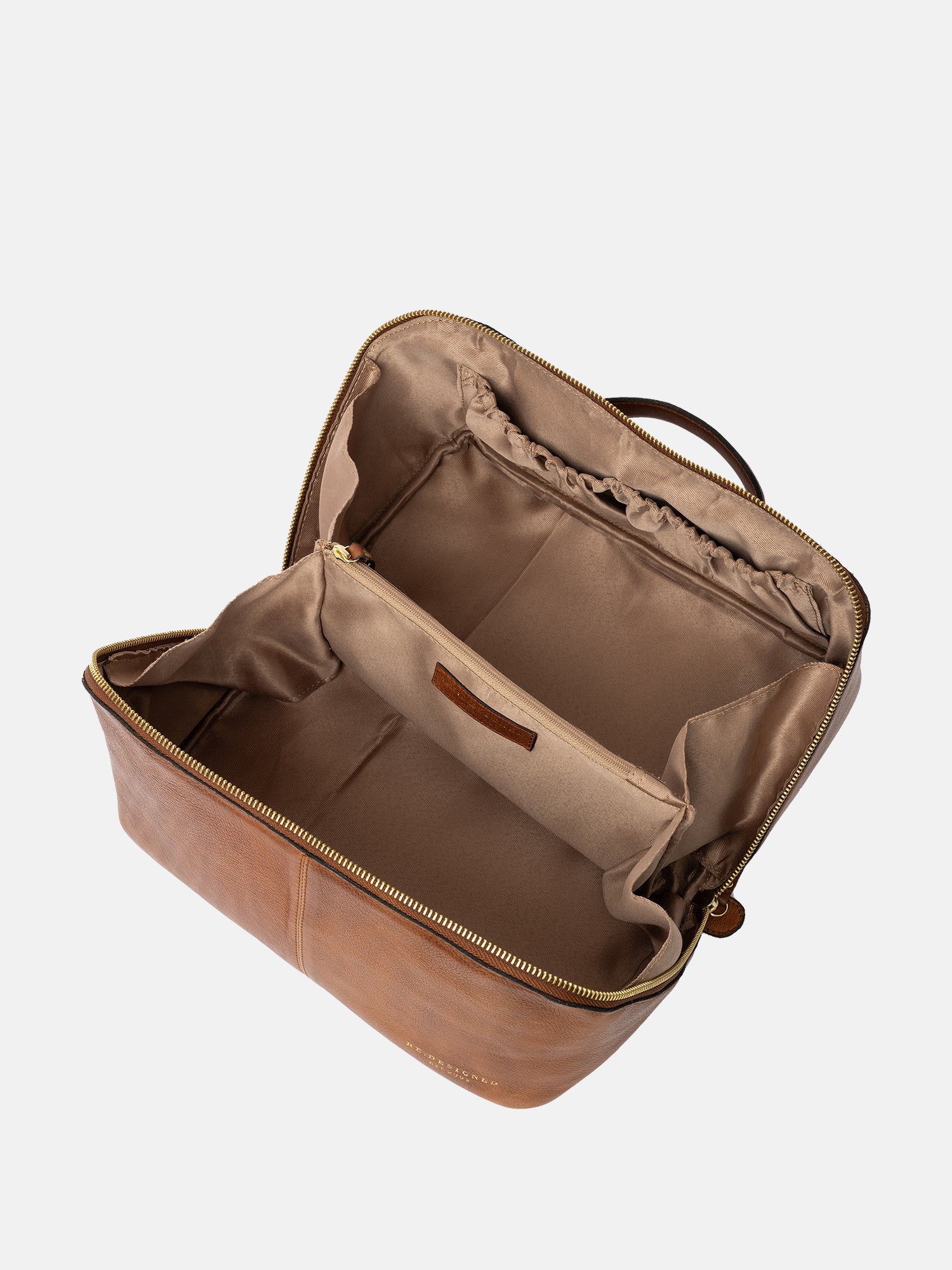 RE:DESIGNED Halima Big Kulturtasche Walnut Vollleder