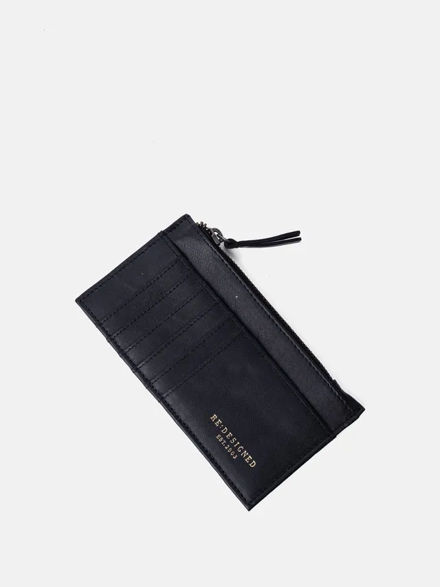 RE:DESIGNED Sonja Geldbörse Schwarz Vollleder