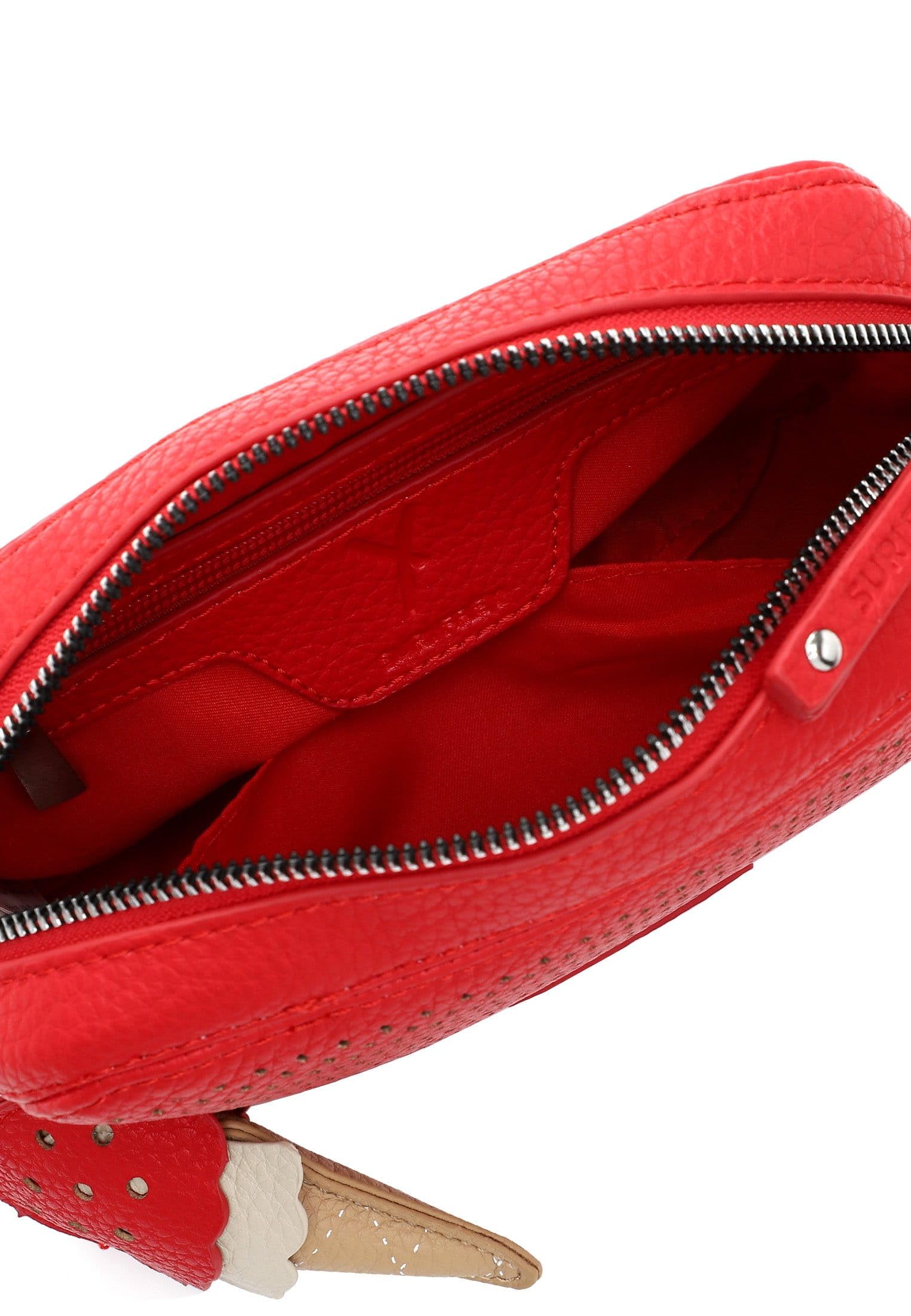 SURI FREY Cilly Crossbody Umhängetasche Rot perforiert