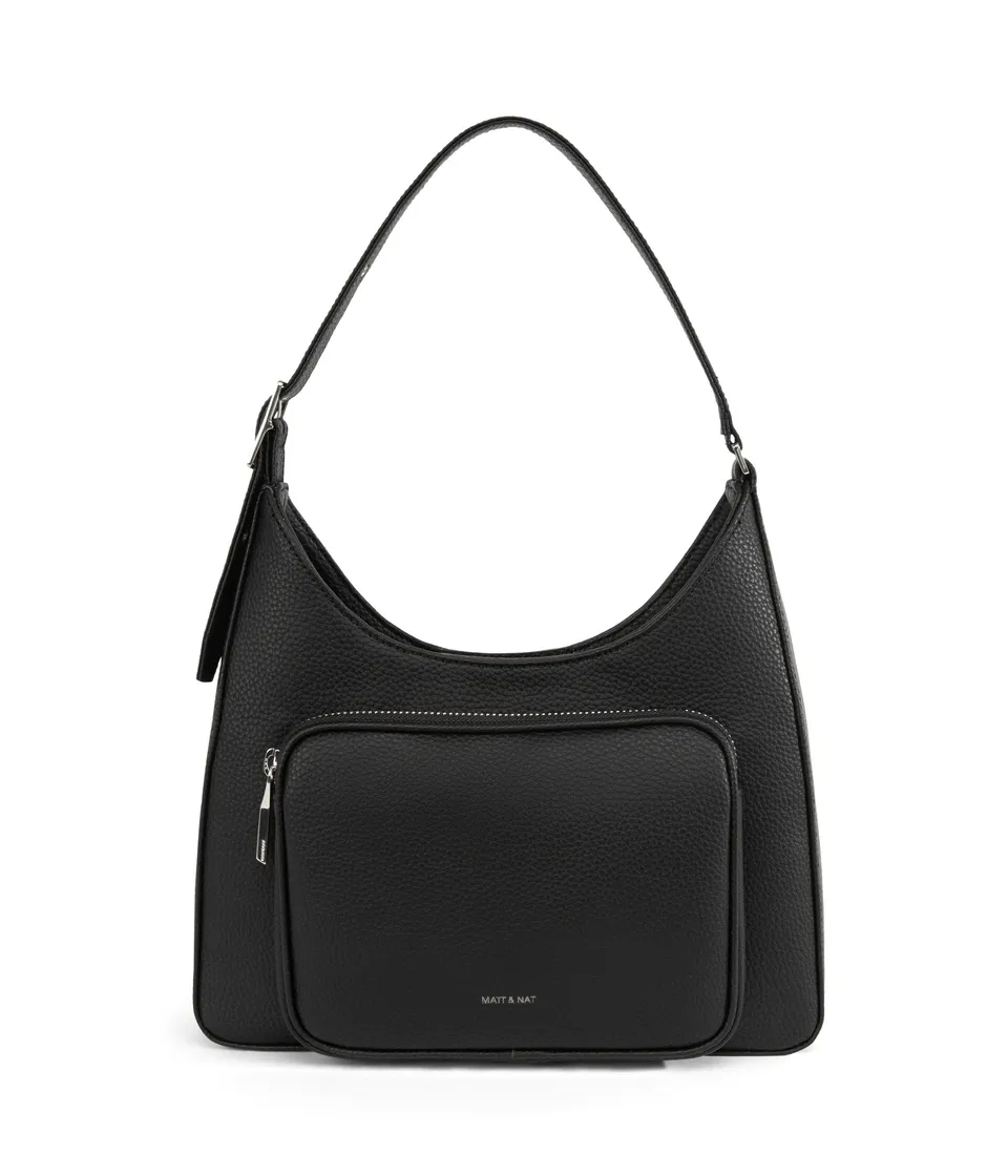 Matt & Nat Purity PALMLG Schultertasche Schwarz 11 Zoll