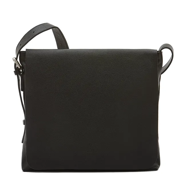 Il Bisonte Brolio Messenger Rindsleder schwarz Herren