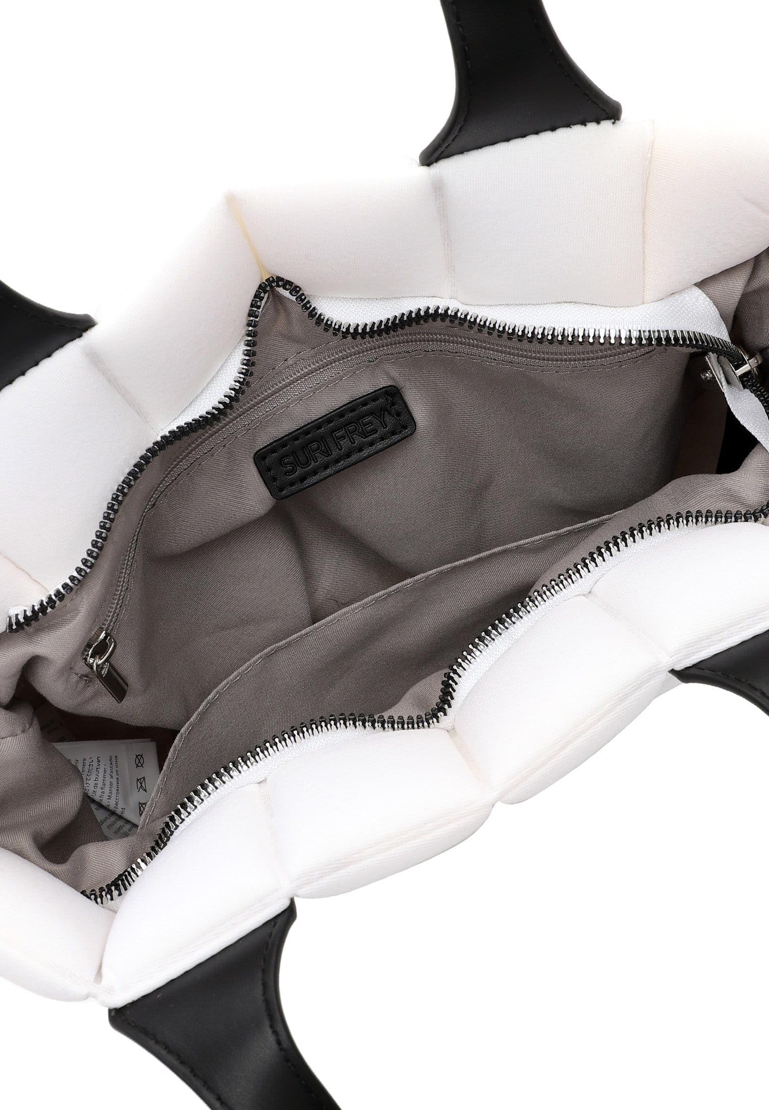 SURI FREY Jancy Cityshopper S Handtasche Ecru gesteppt