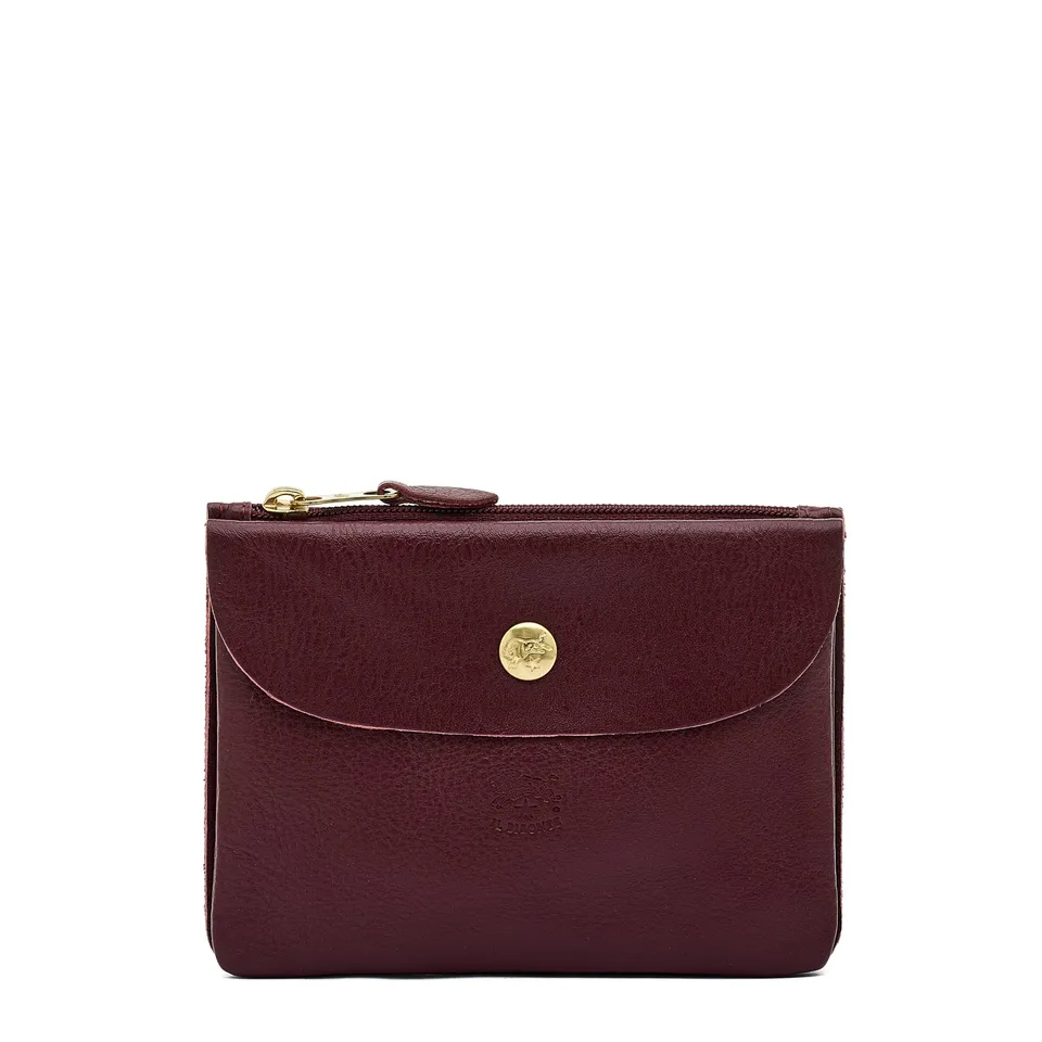 Il Bisonte Bustina Clutch Vollleder amarena 3 Fächer