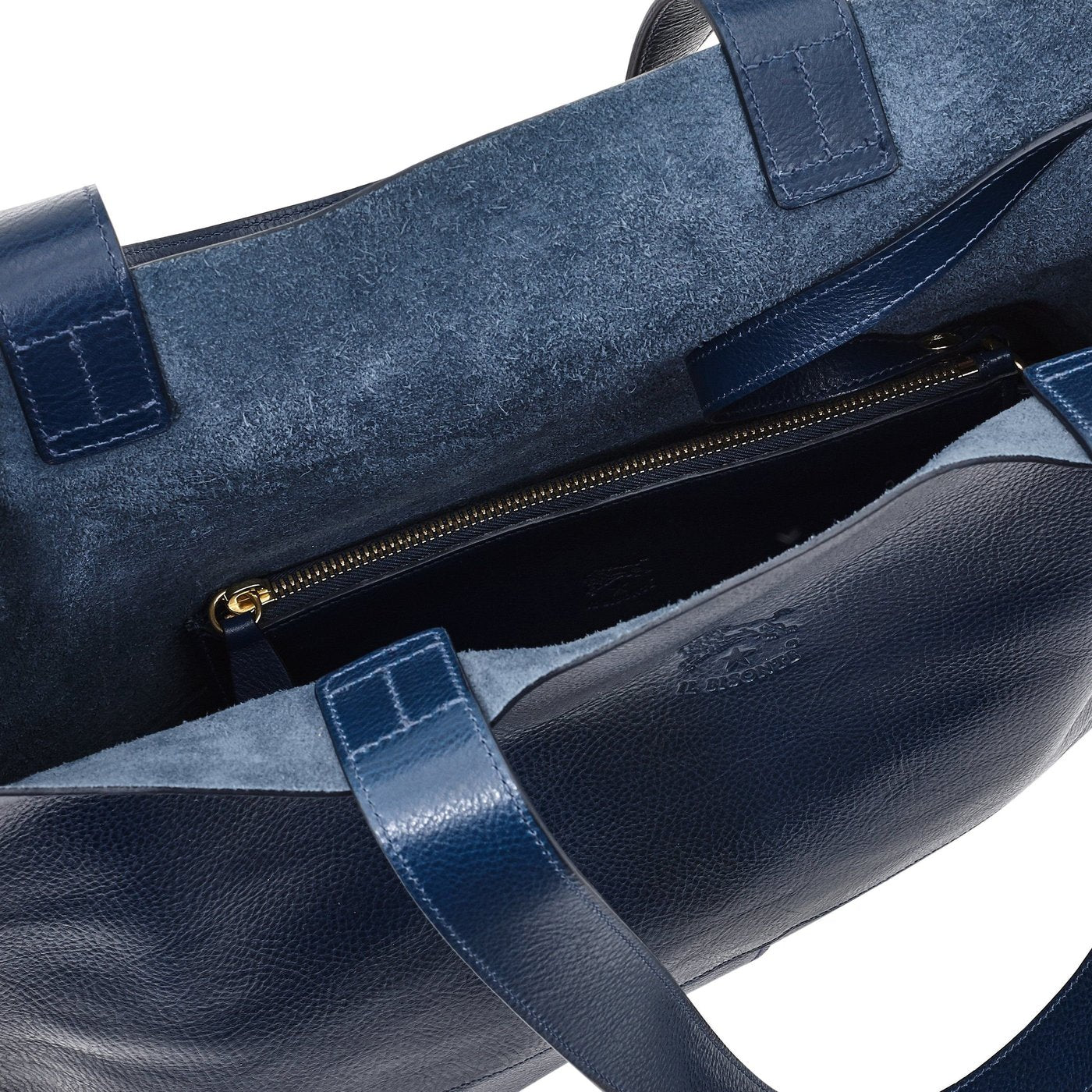 Il Bisonte Talamone Shopper Vollleder blau