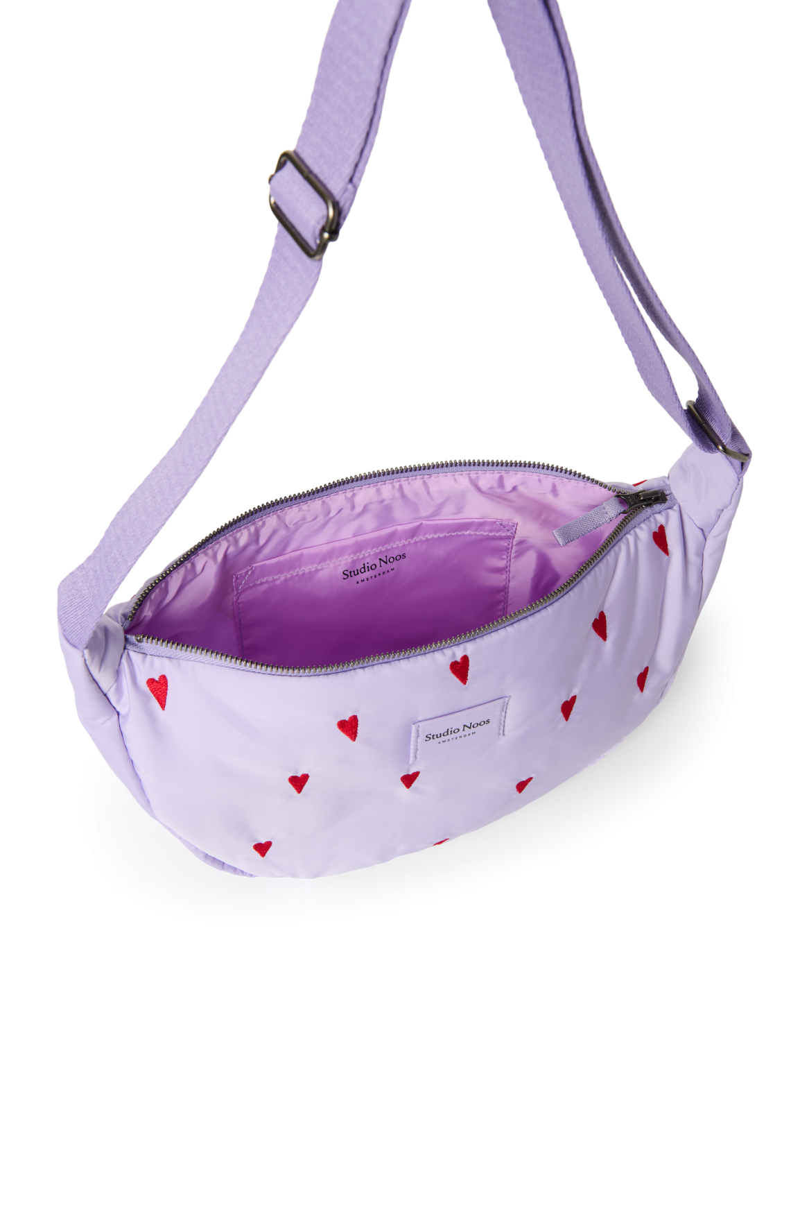 Studio Noos Puffy Bauchtasche Purple Hearts lila
