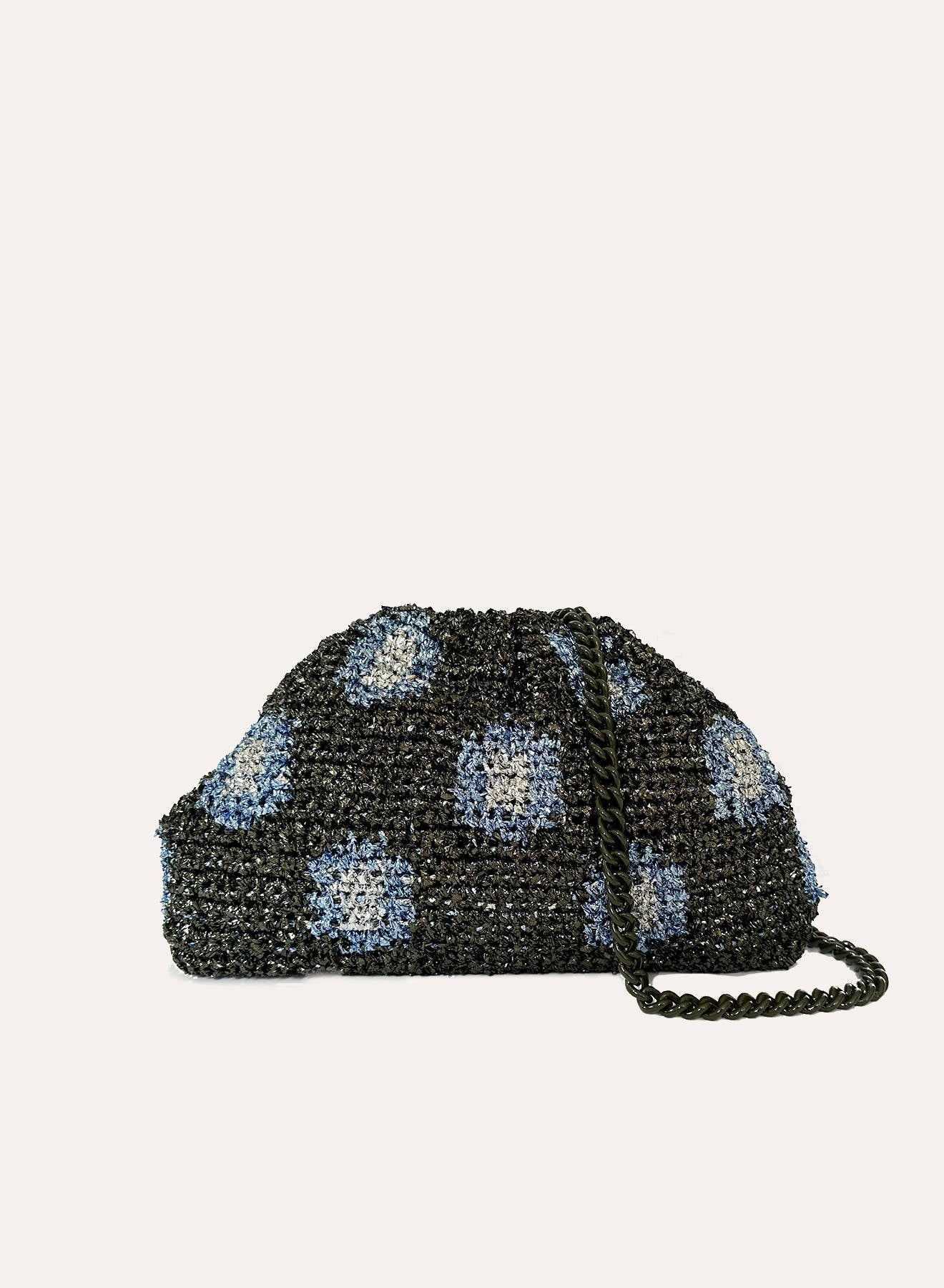 Maria la Rosa Eyes Game Bag Clutch Military Animalier