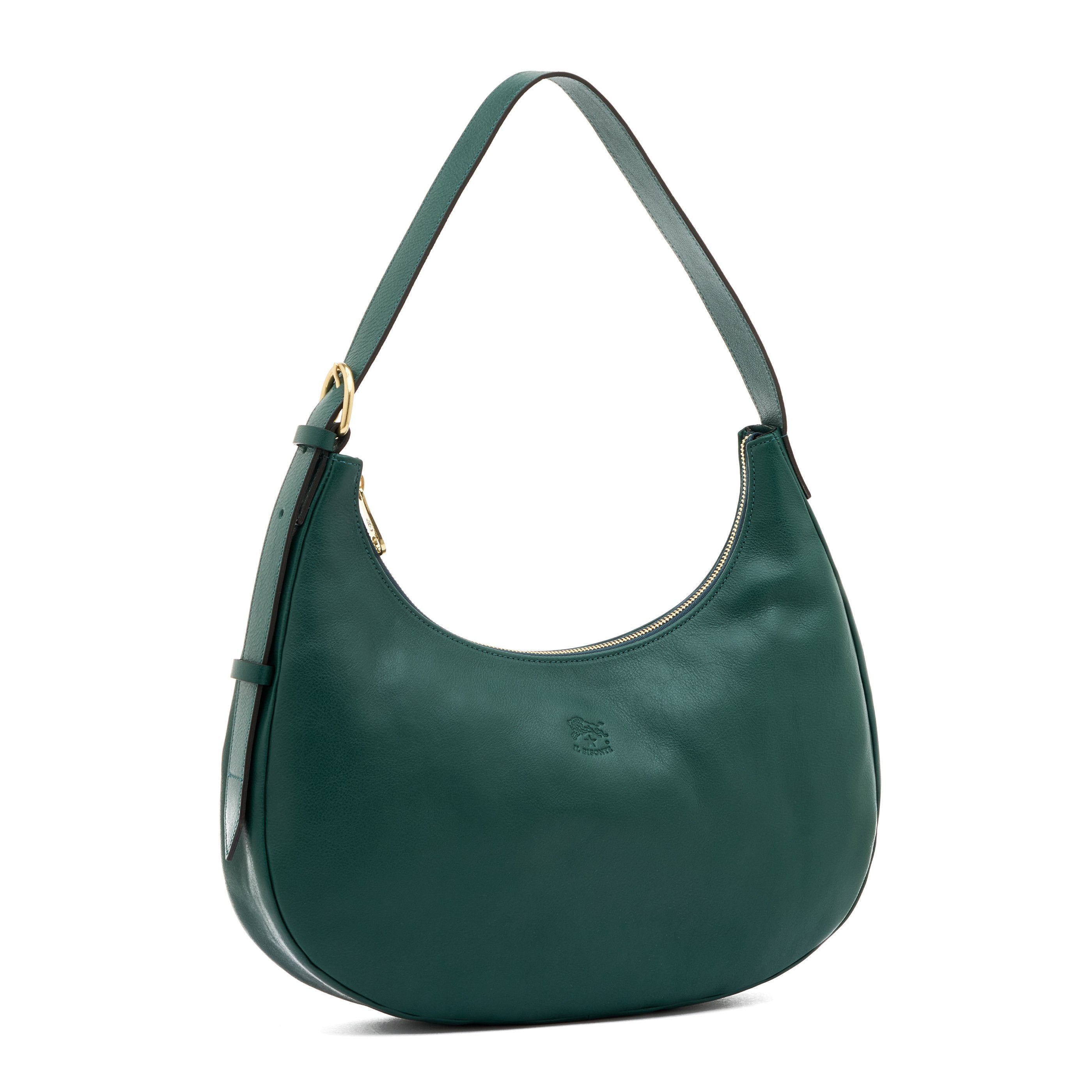 Il Bisonte Belcanto Schultertasche Oleandrogrün Vollleder