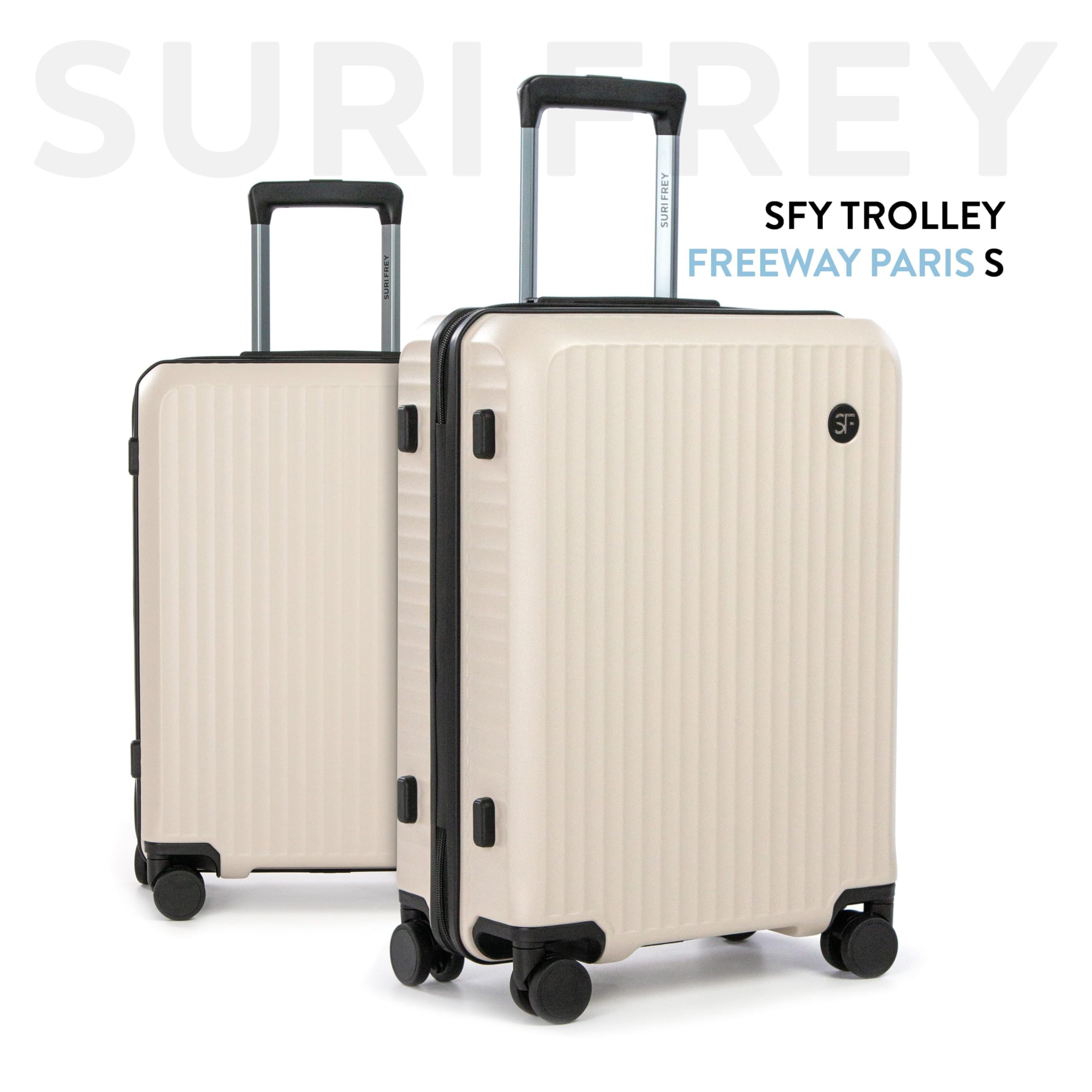 SURI FREY FreyWay Paris 70700 Koffer Ecru Handgepäck mit TSA
