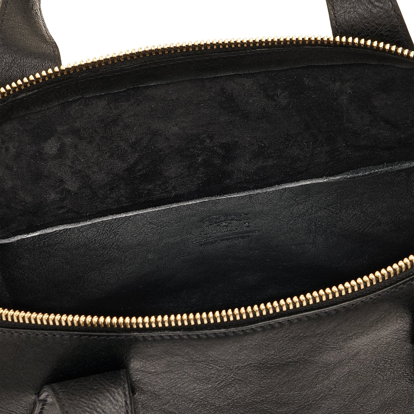 Il Bisonte Le Laudi Handtasche schwarz Vollleder