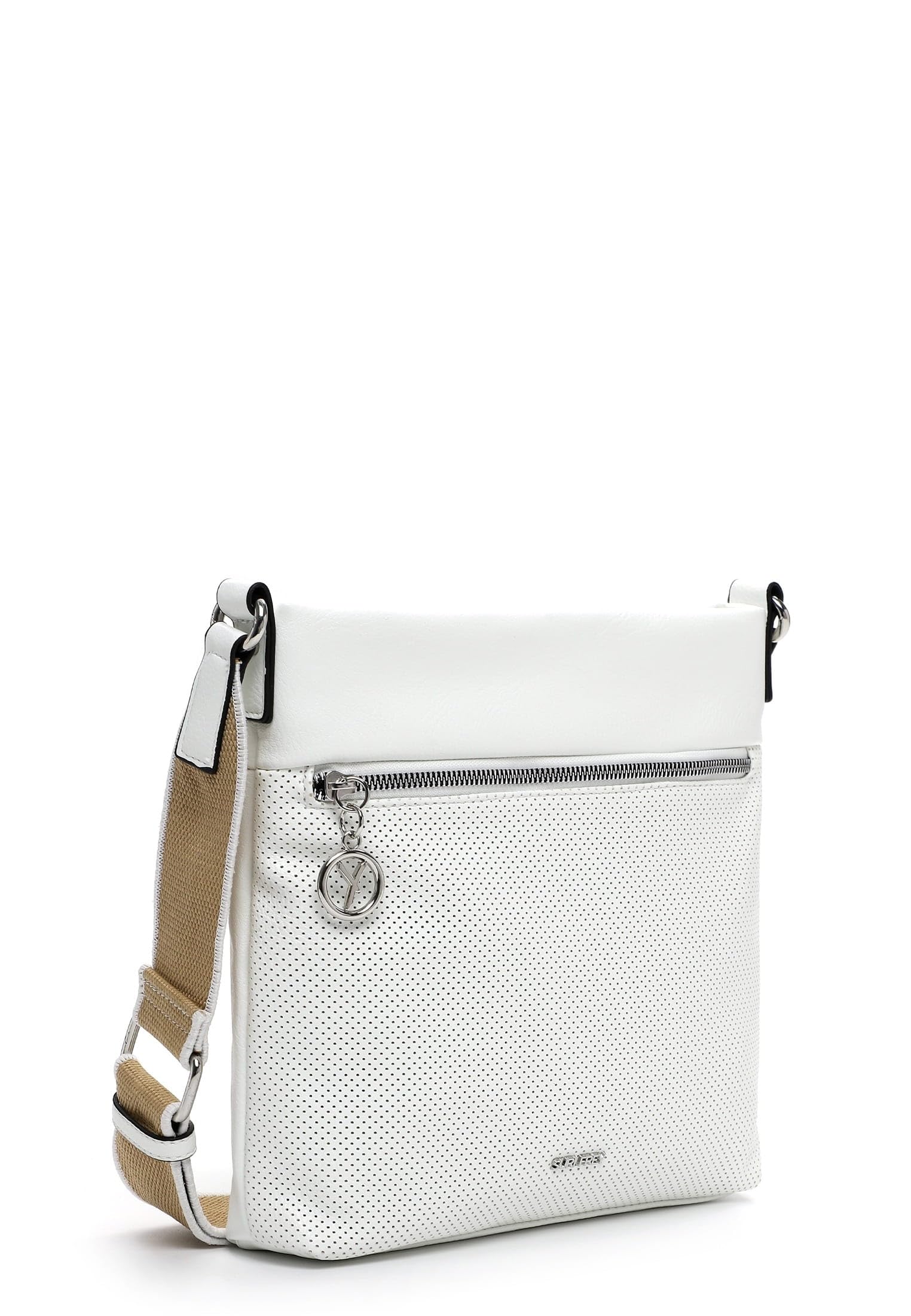 SURI FREY Patsy Crossover Bag Umhängetasche White Perforation