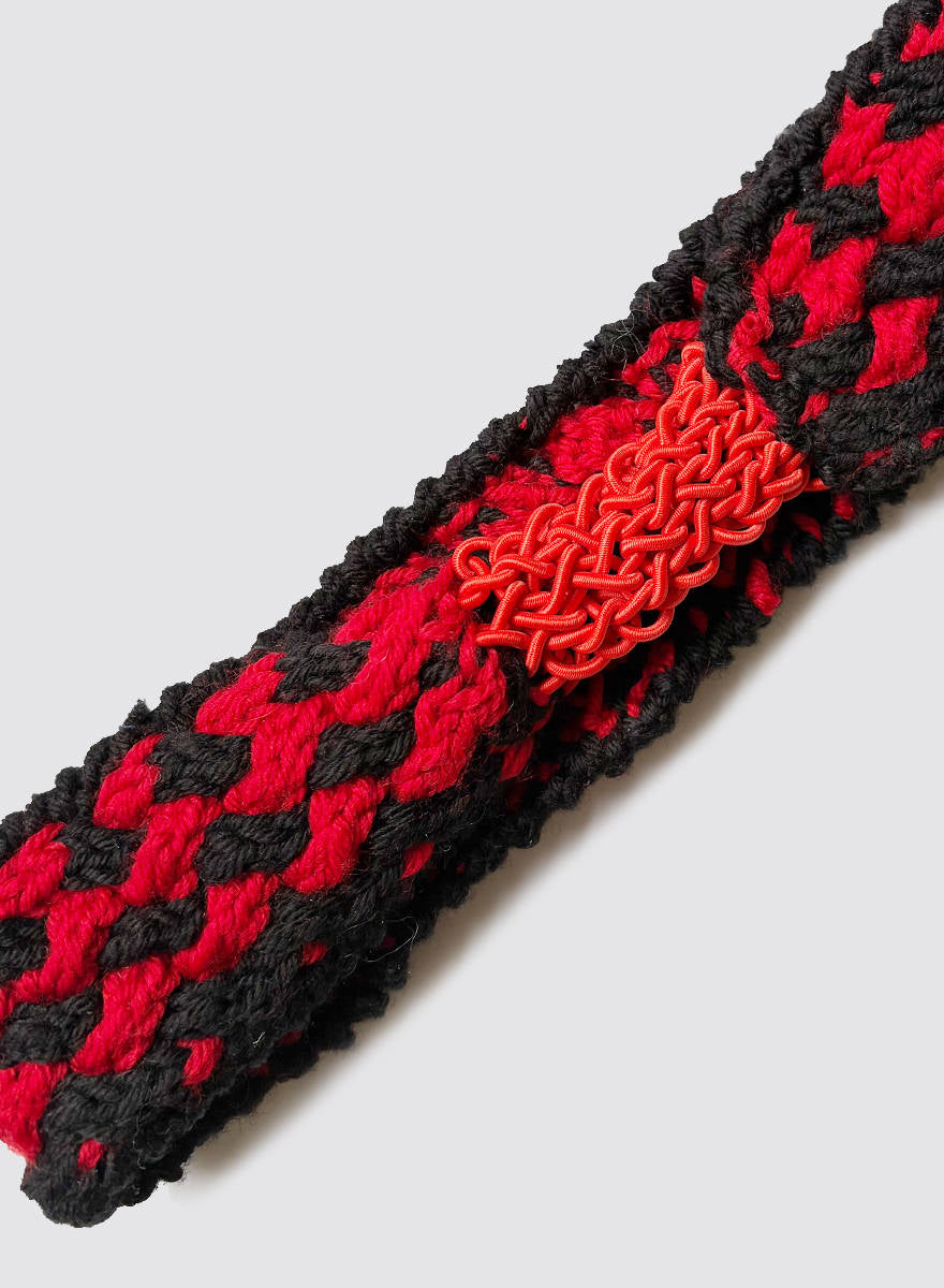 Maria la Rosa Headband Haarband Rot Wolle