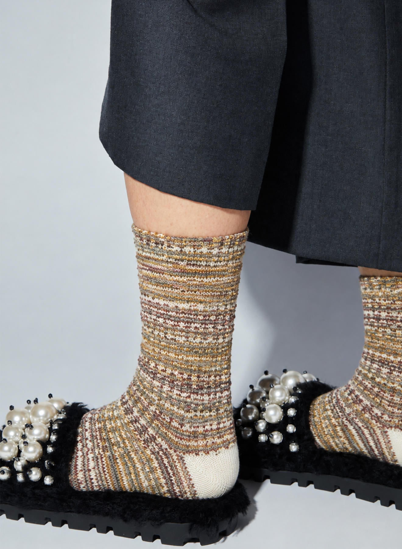 Maria la Rosa Serpentine Socken Senf Melange
