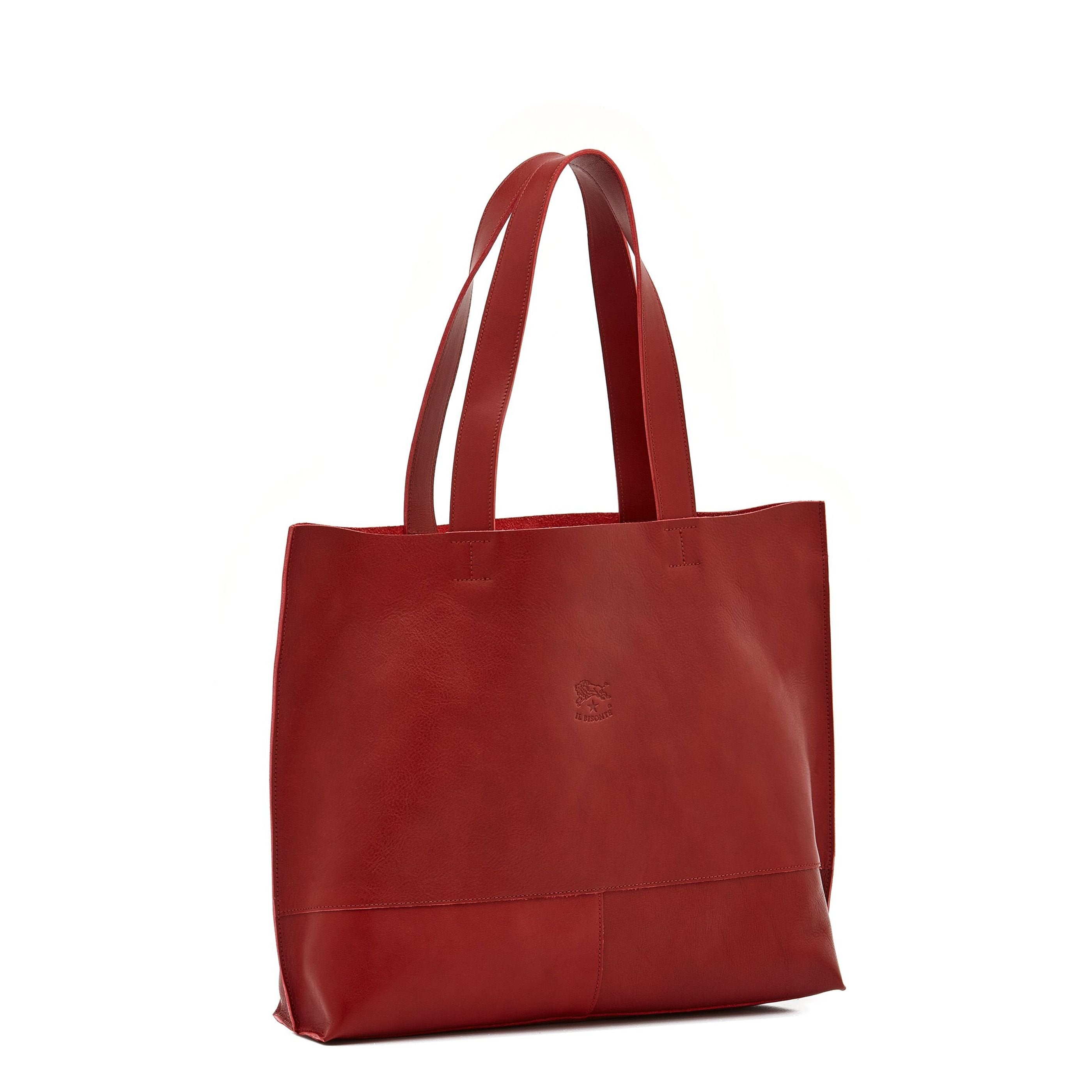 Il Bisonte Talamone Shopper Damen Rot Vollleder