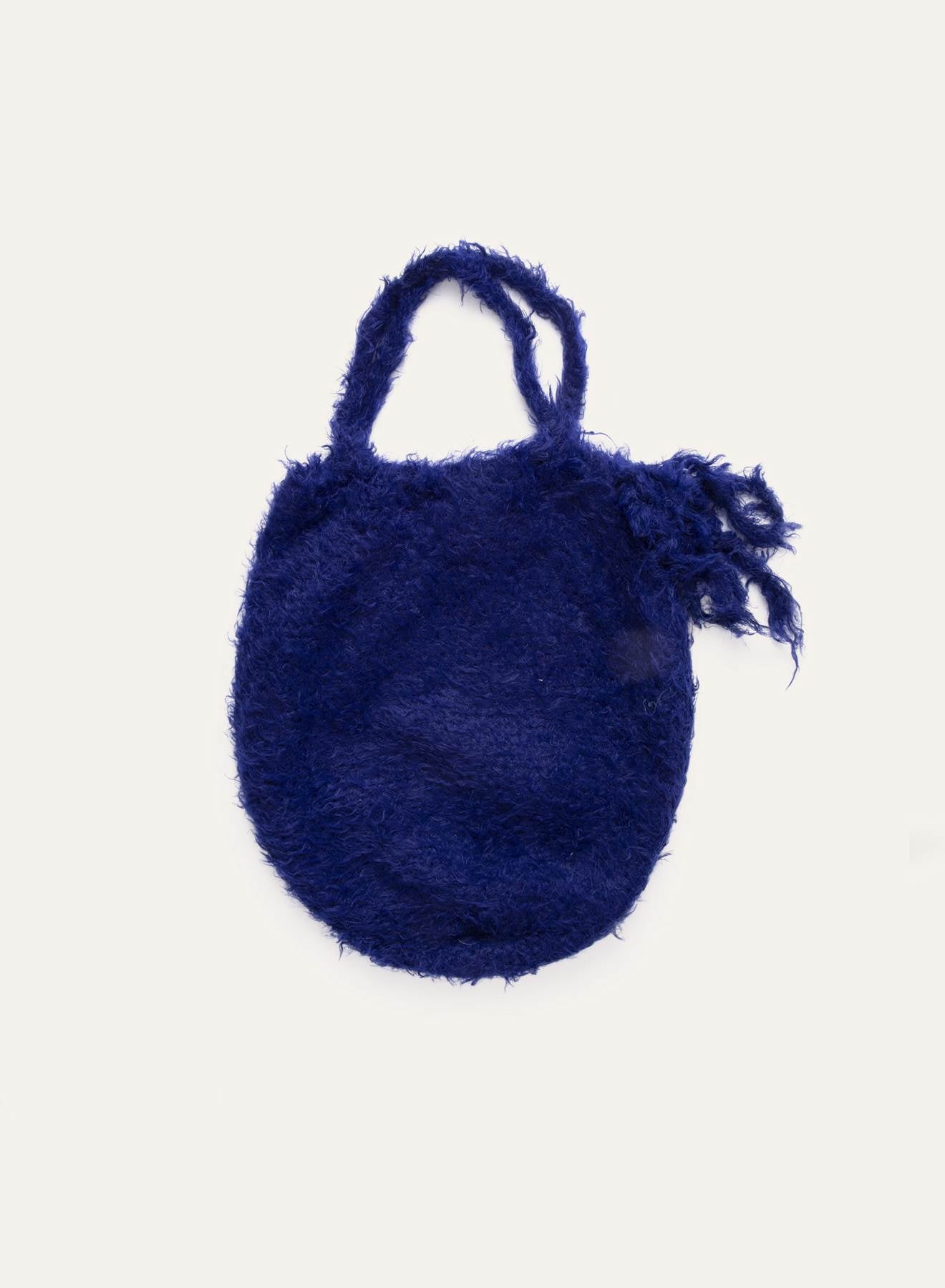 Maria la Rosa Feathers SH301 Handtasche Schwarz Flausch