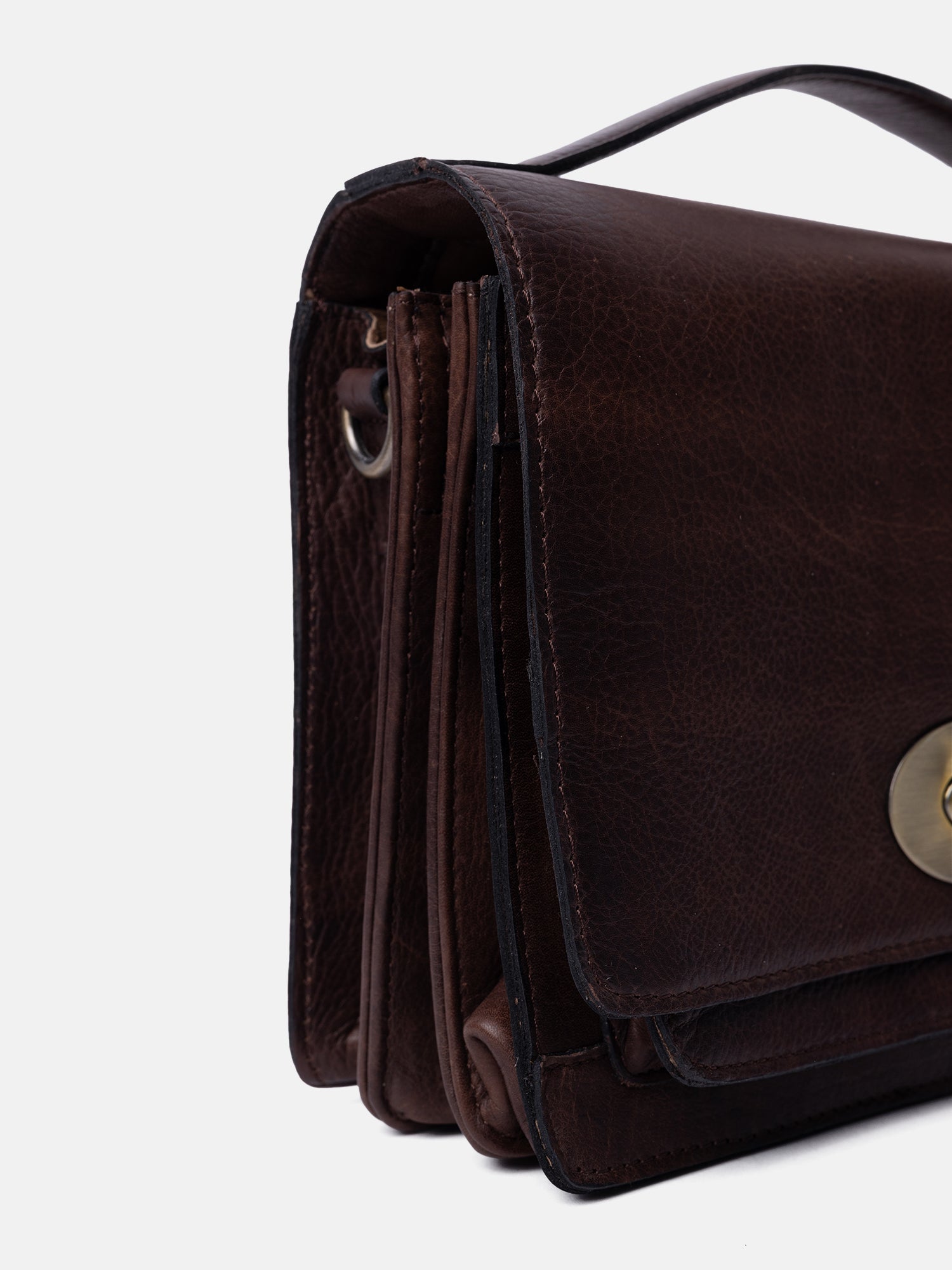 RE:DESIGNED Alba Big Umhängetasche Woodsmoke Leder