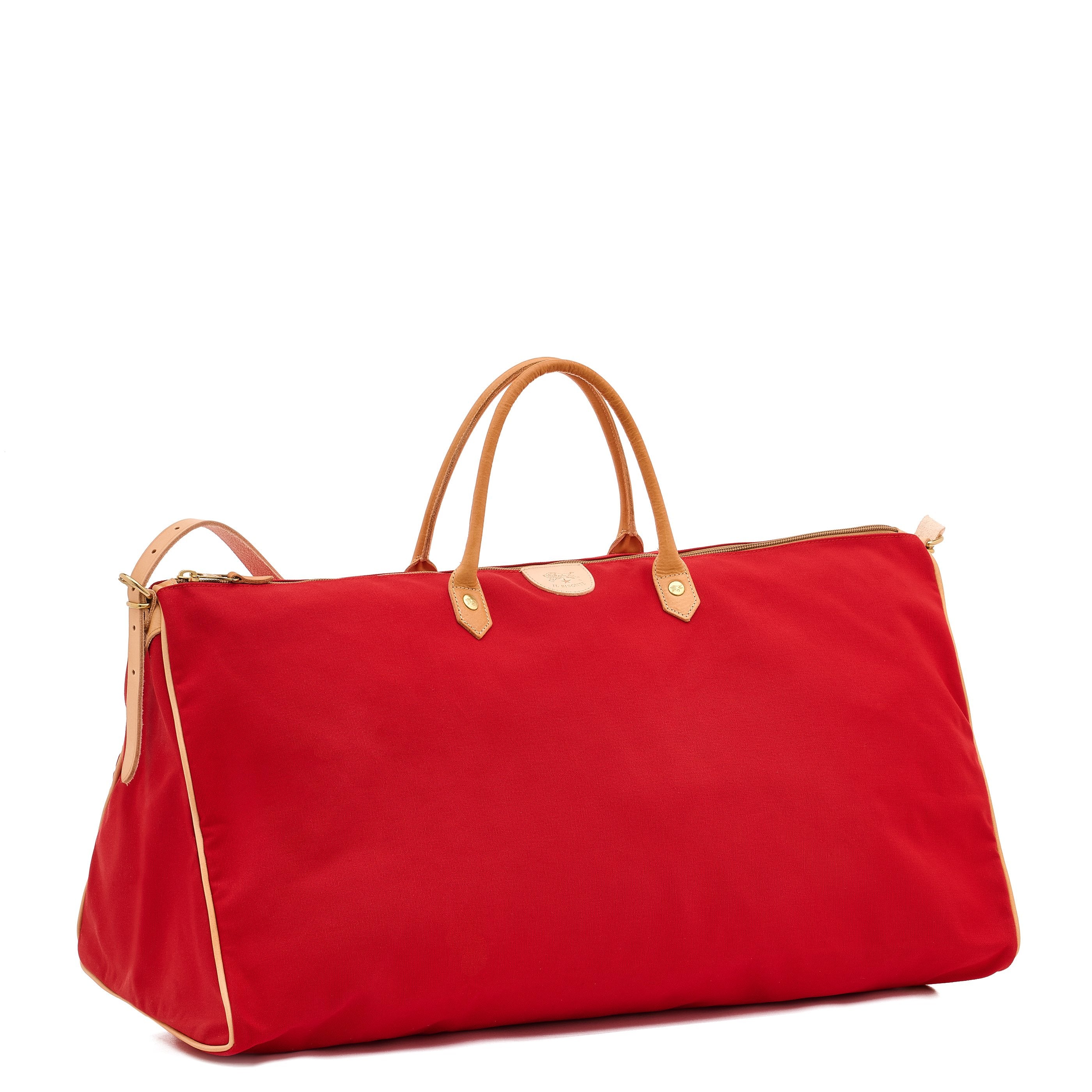 Il Bisonte Vagabonda Reisetasche Rot Natur rollbar