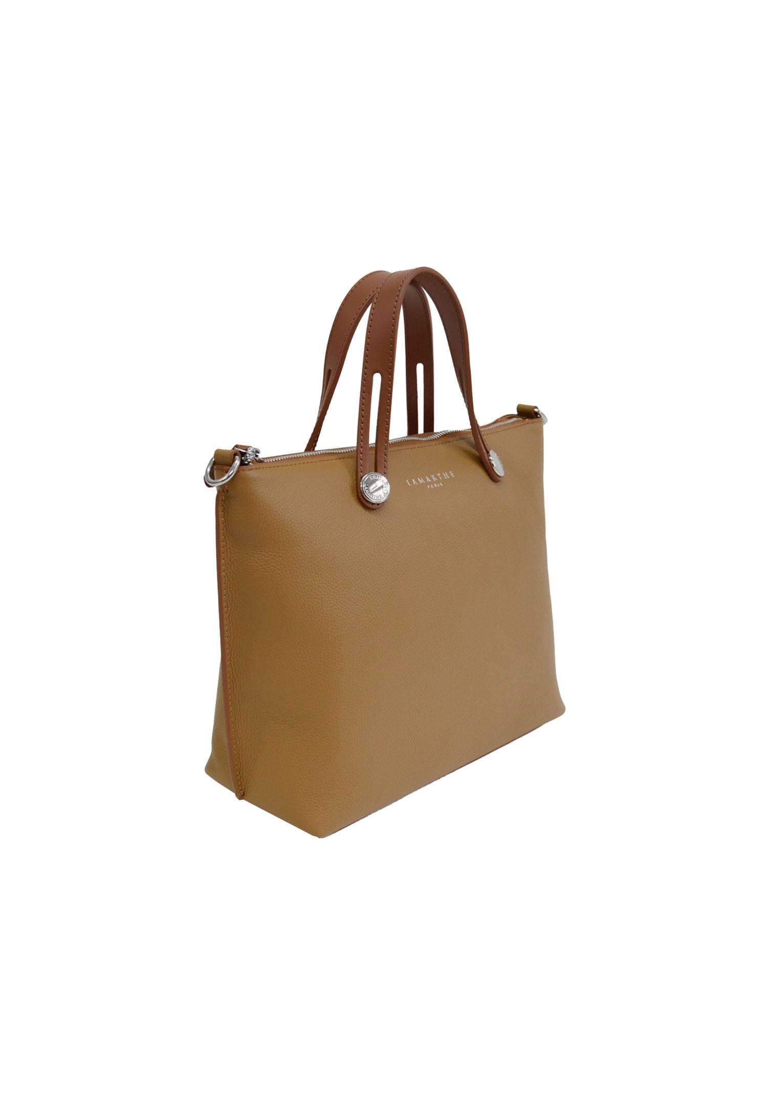 Lamarthe Fidèle Handtasche Leder Camel 36 cm Vollleder