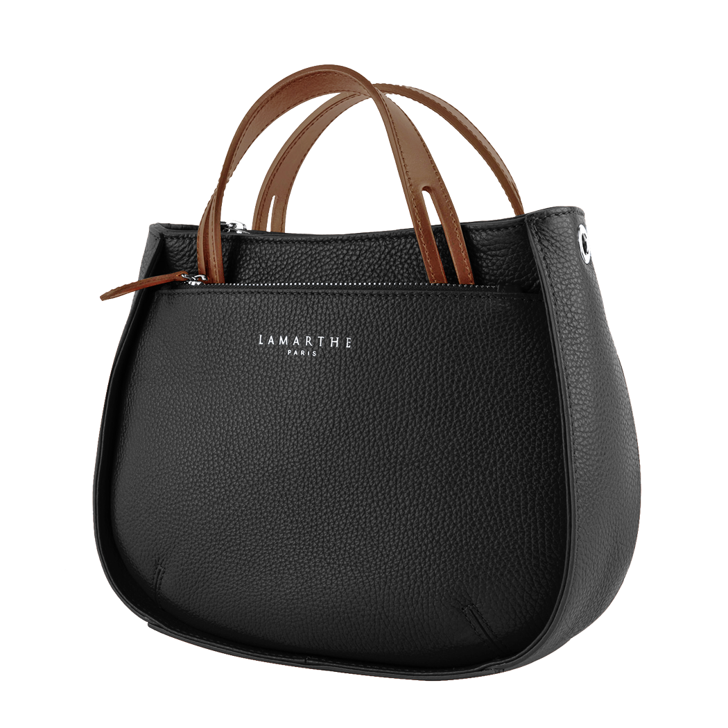 Lamarthe Fidele Crossbody S Schwarz Glanzleder