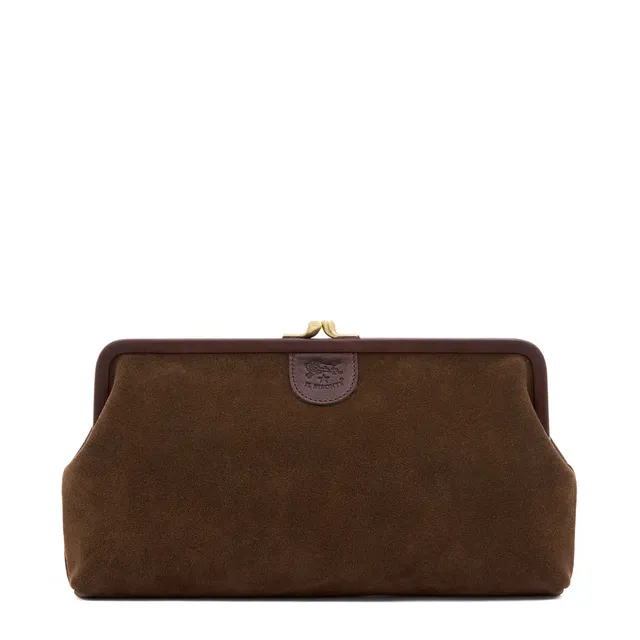 Il Bisonte Pochette Clutch Veloursleder Braun
