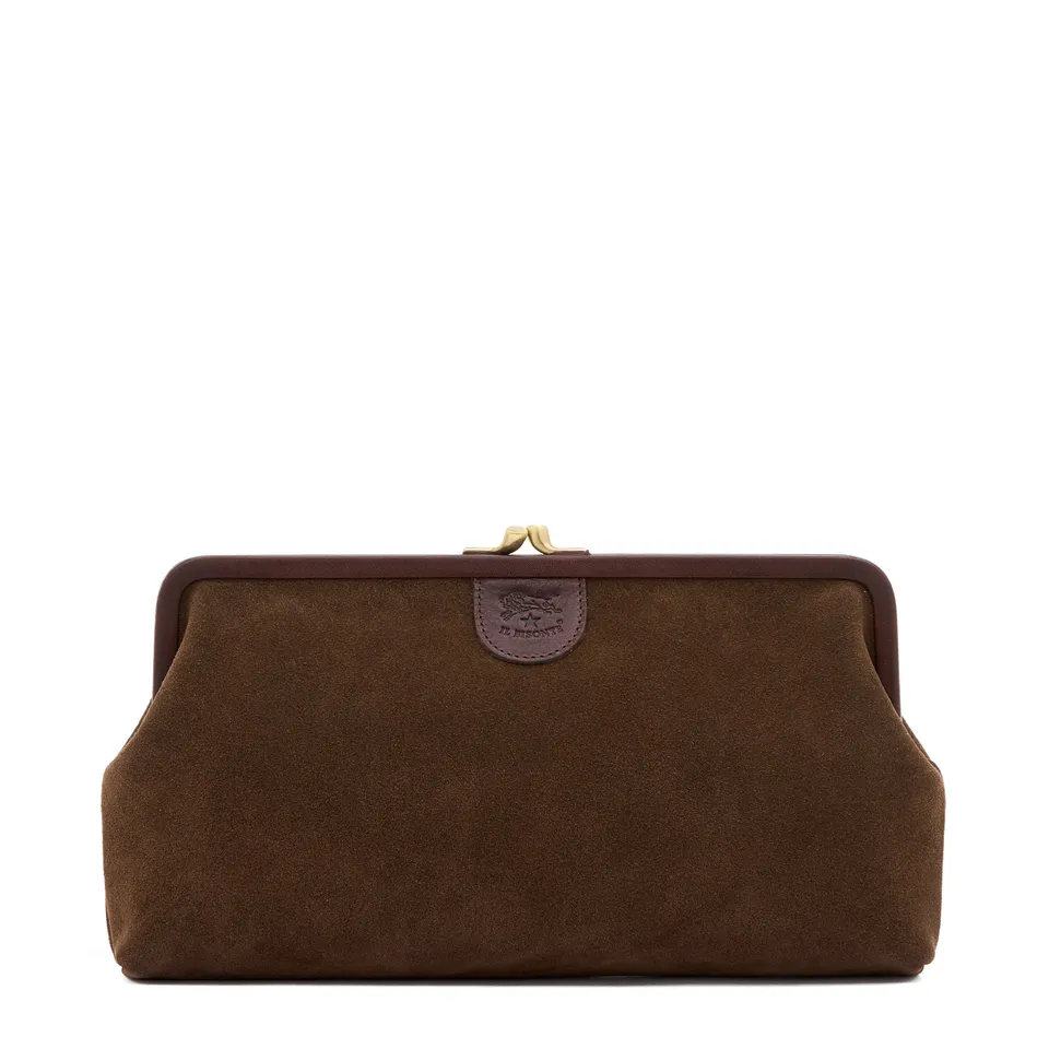 Il Bisonte Pochette Clutch Veloursleder Braun