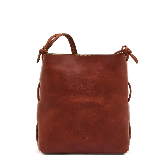 Il Bisonte Snodo Schultertasche Sepia Vollleder