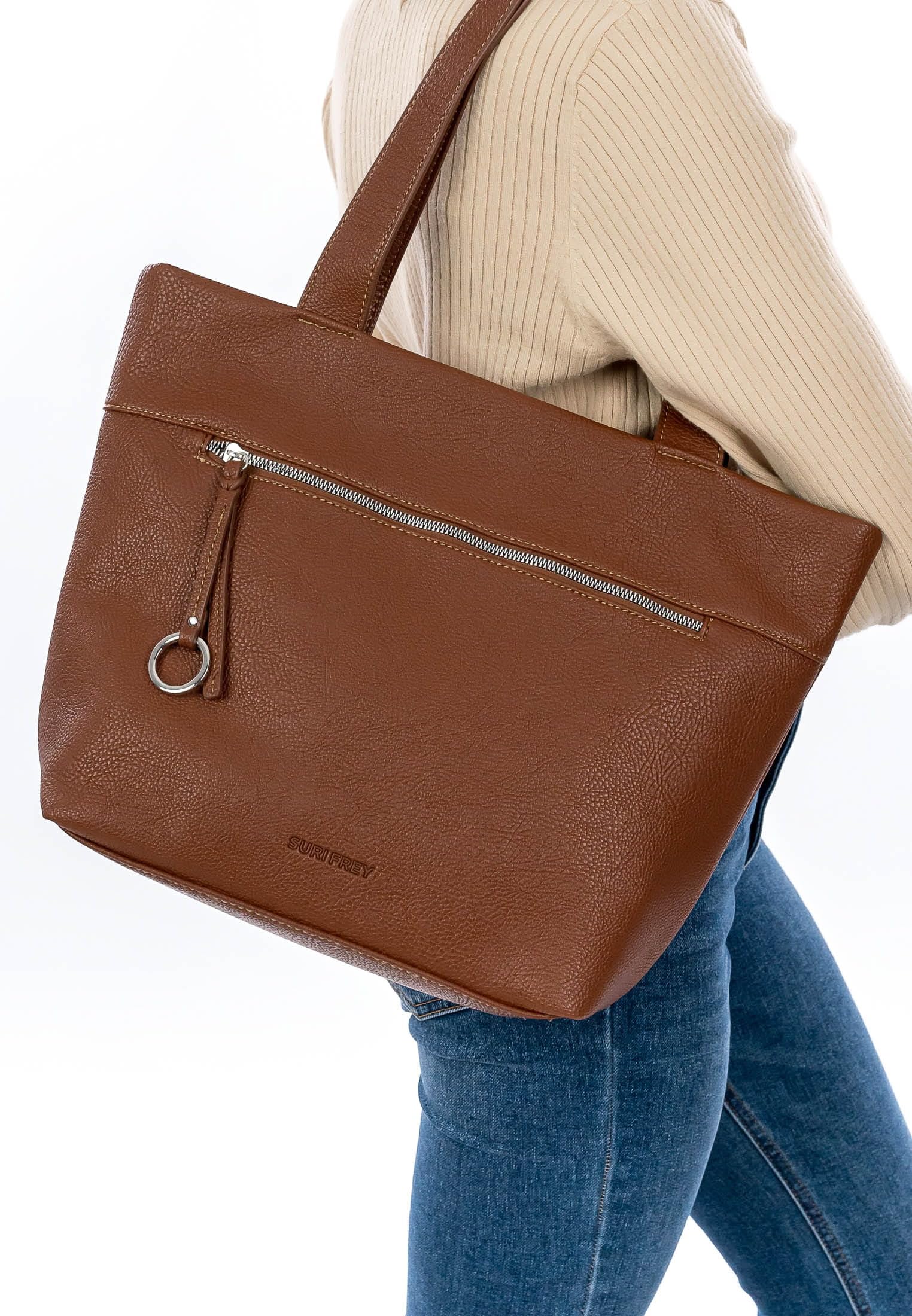 SURI FREY Debby Cityshopper L Shopper Cognac DIN A4