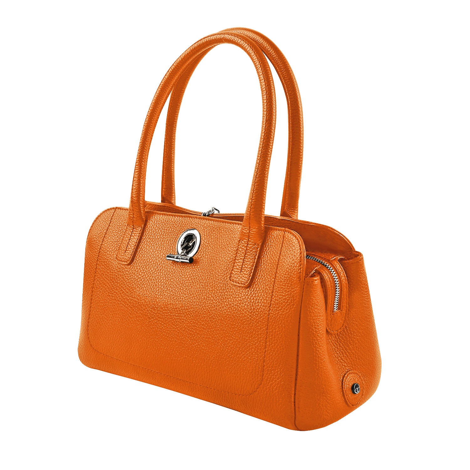 Lamarthe Paris Schultertasche Orange Vollleder