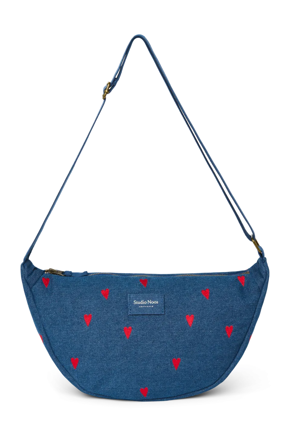 Studio Noos Denim Bauchtasche Dunkelblau Herzen