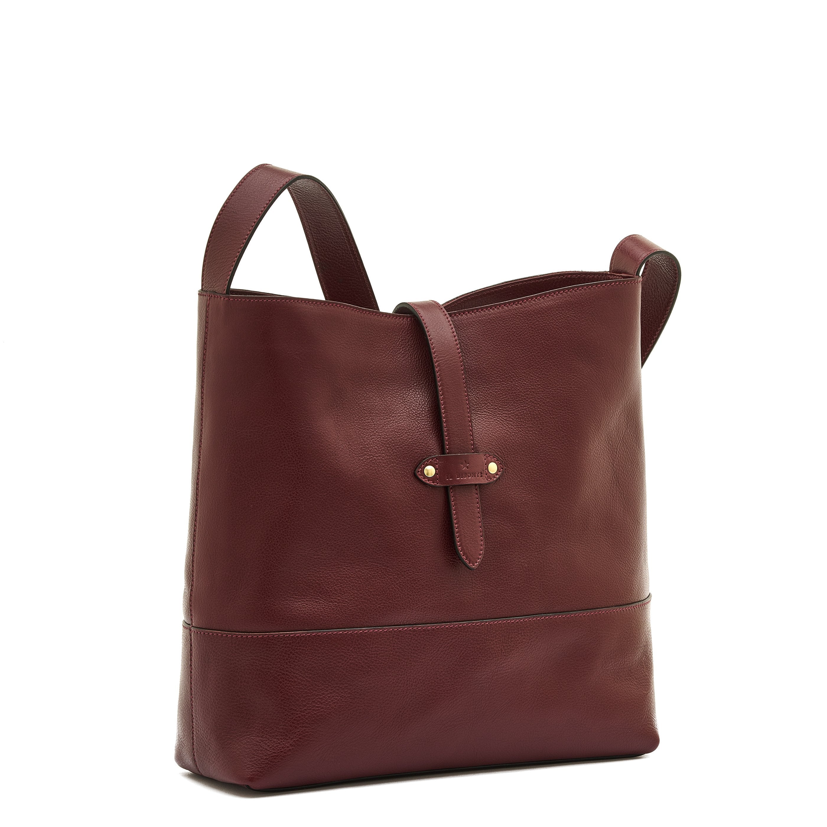 Il Bisonte Archivio Schultertasche Leder amarena Damen