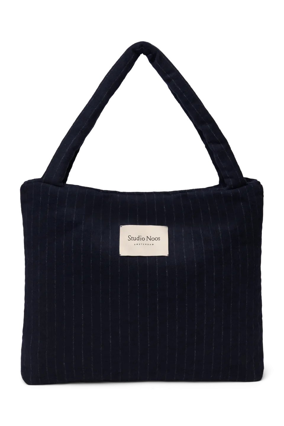 Studio Noos Flannel Chalkstripe Mom Bag Dunkelblau Shopper