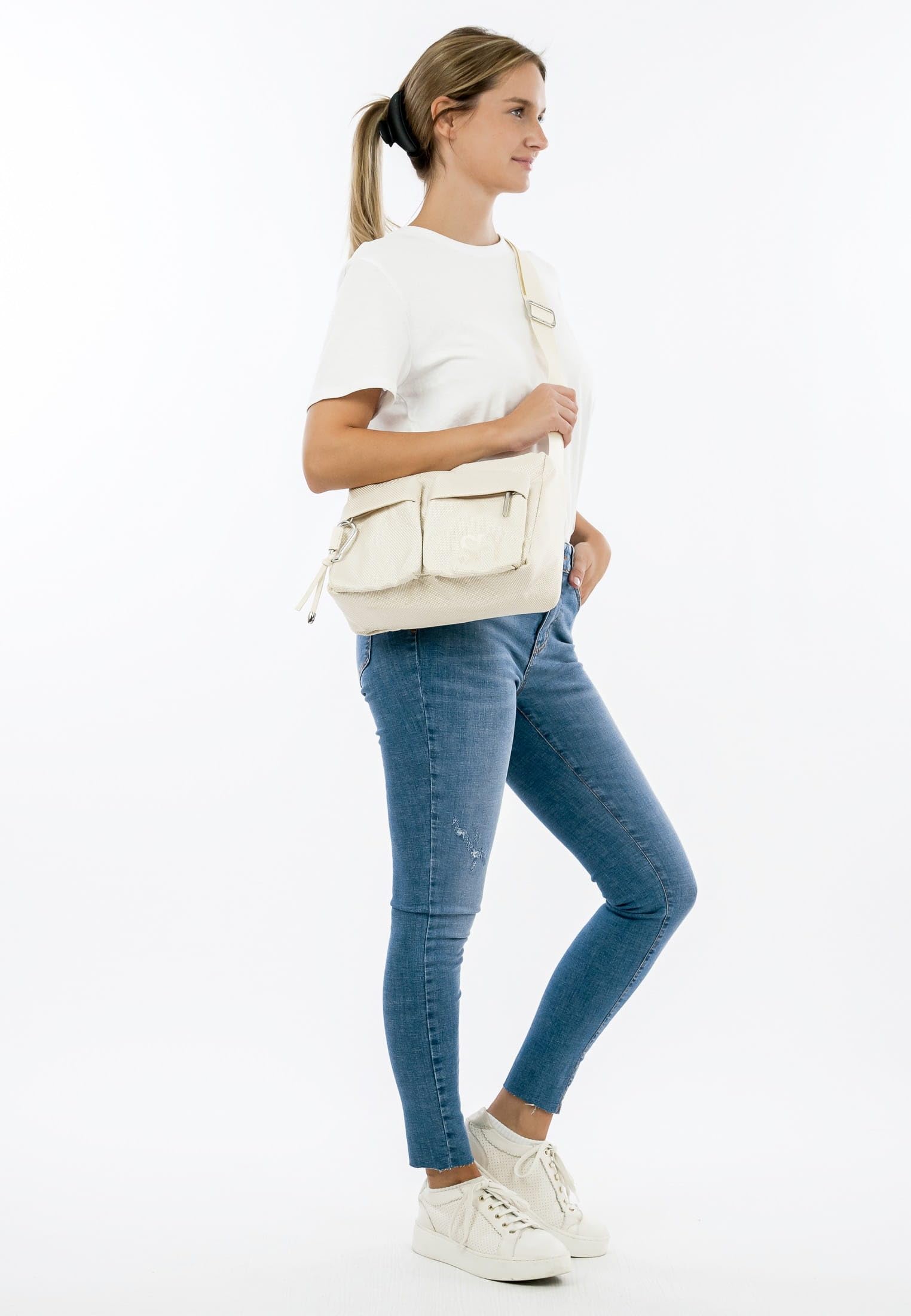 SURI FREY Marry L Handbag Umhängetasche Ecru Nylon