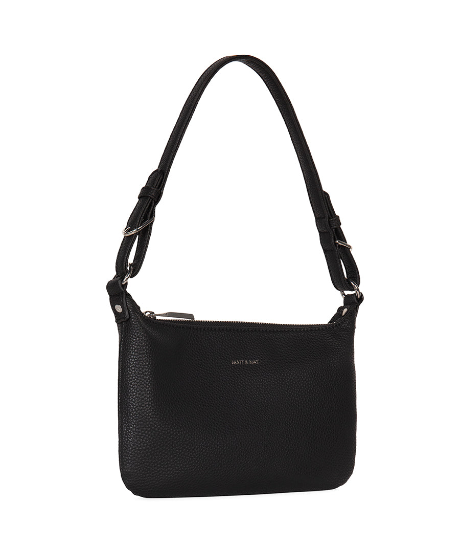 Matt & Nat Jina Schultertasche Schwarz mit 2 Riemen