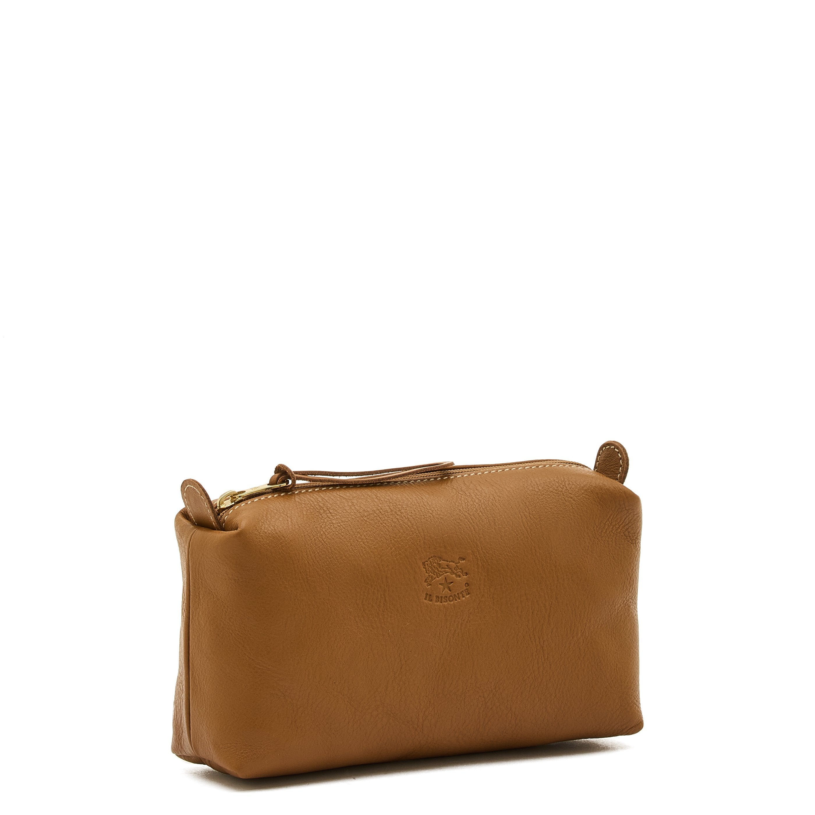 Il Bisonte Beautycase Rindsleder Gianduia