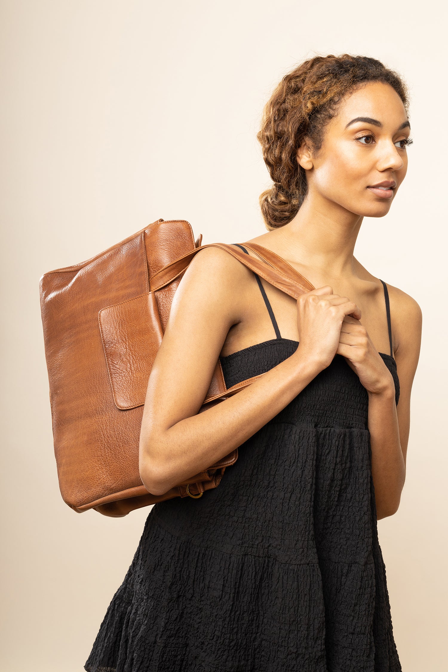RE:DESIGNED Evia Urban Arbeitstasche Walnut Leder