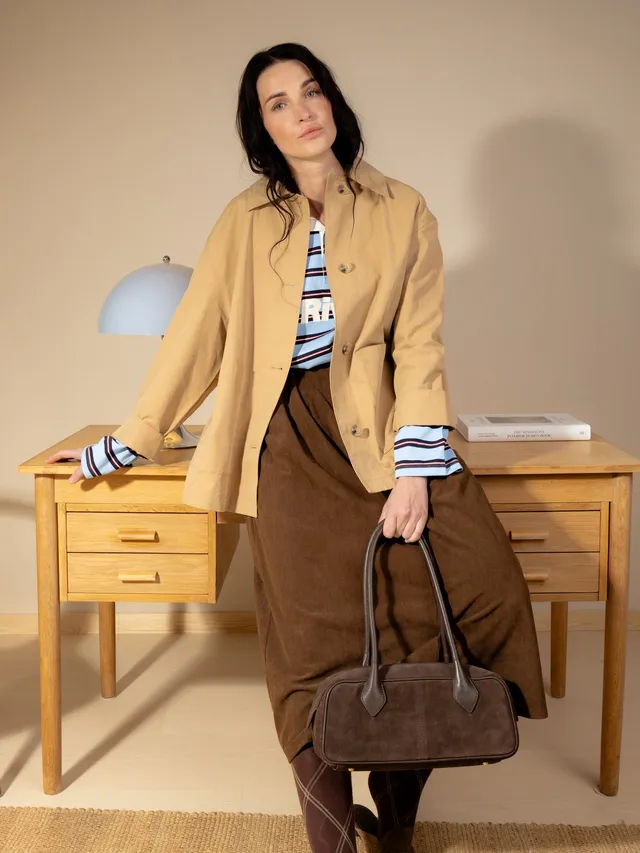 RE:DESIGNED Solin Small Handtasche Braun Vollleder