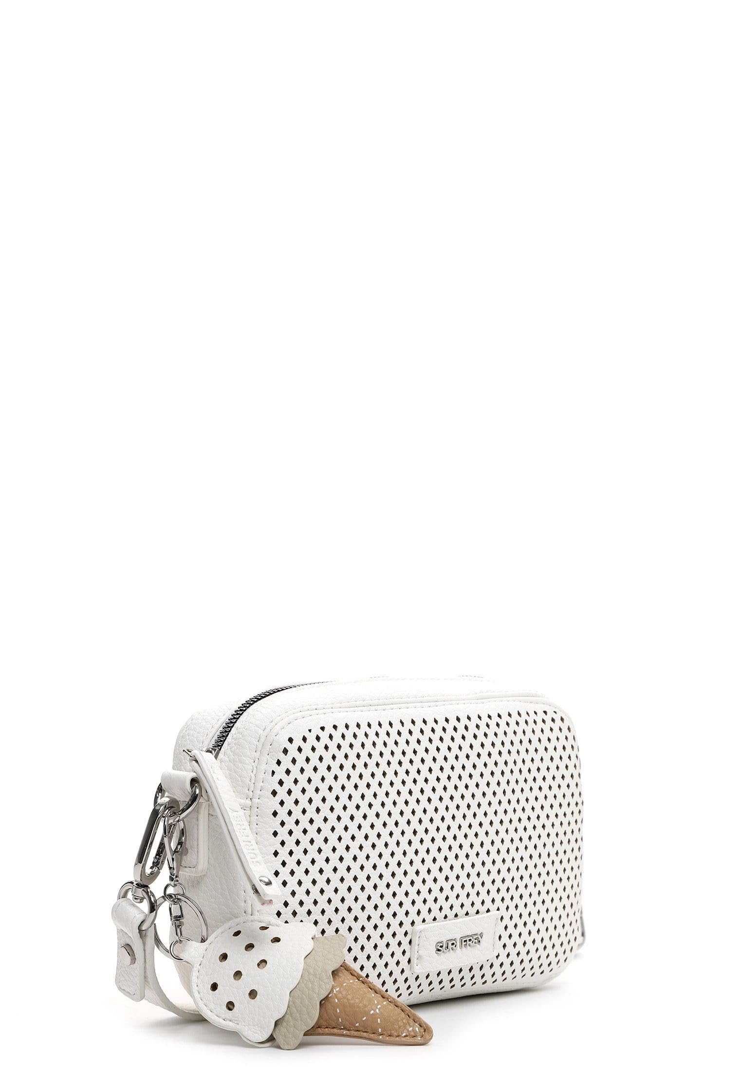 SURI FREY Cilly Crossbody Umhängetasche Weiß gelocht