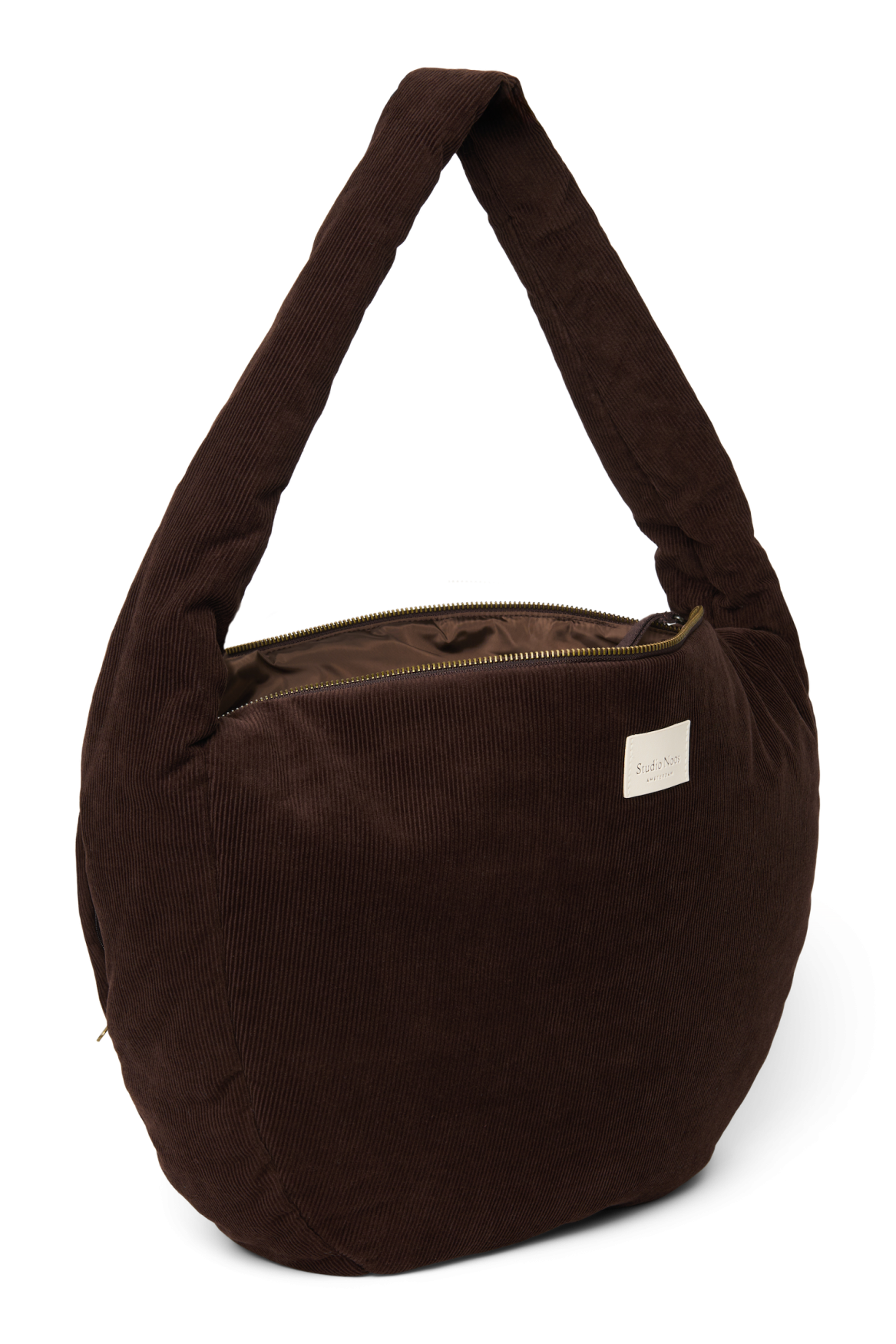 Studio Noos Rib Puffy Umhängetasche Dunkelbraun 13 Zoll