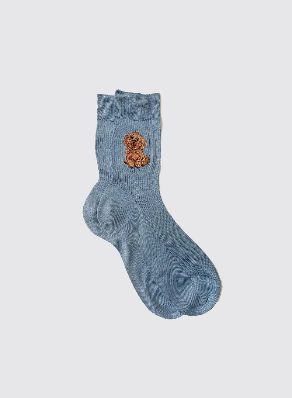 Maria la Rosa Toy Dog Socken Perlino Seide Stick