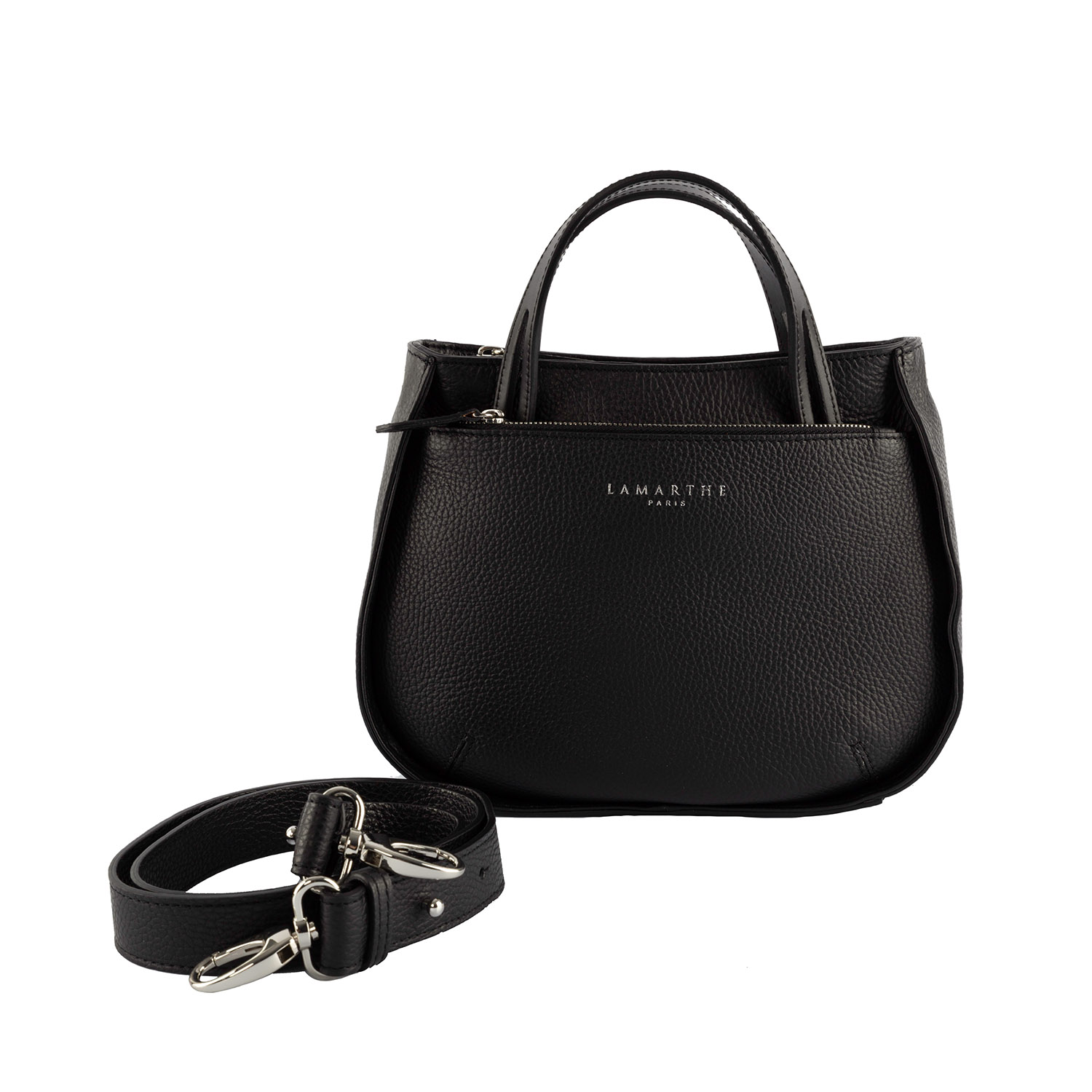 Lamarthe Fidèle S Crossbody Schwarz Vollleder