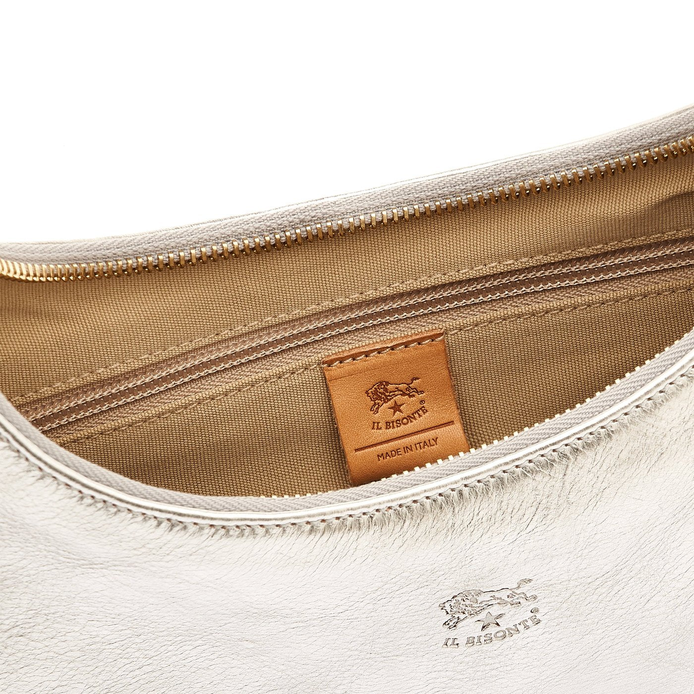 Il Bisonte Belcanto Schultertasche Silber Metallic