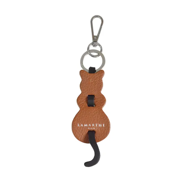 Lamarthe Cupidon Charms Schlüsselring Leder Cognac 8 cm