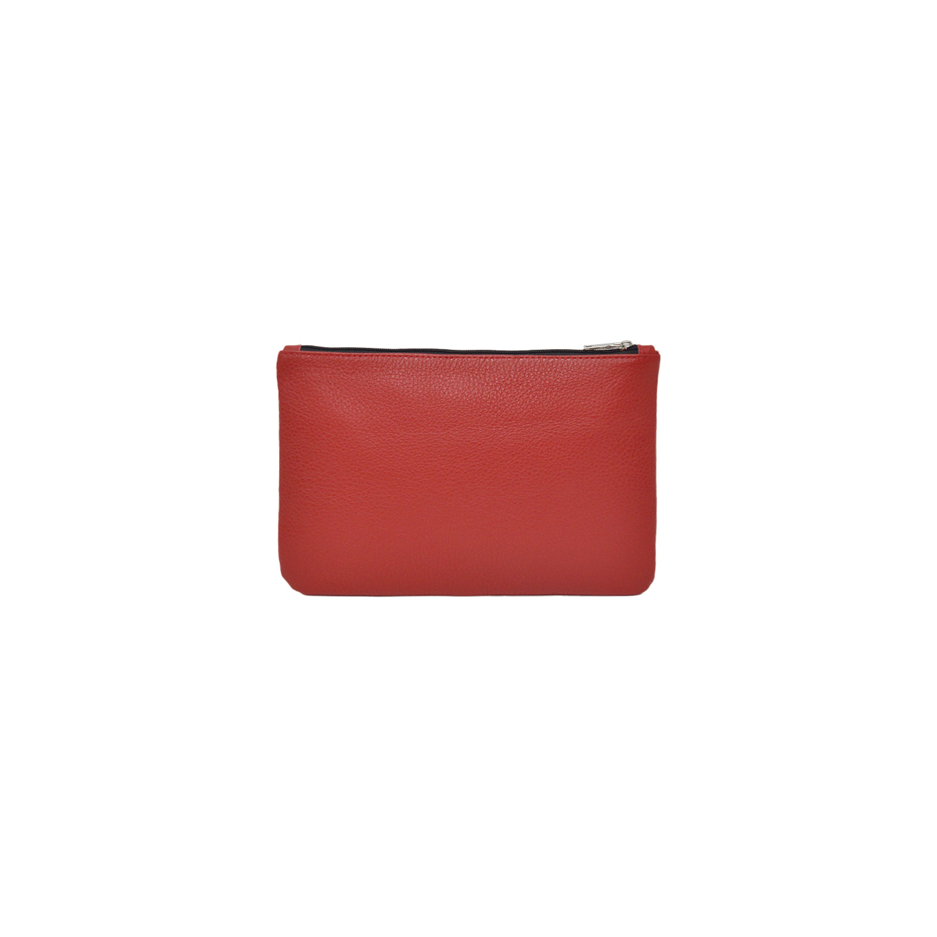 Lamarthe Prestige Clutch Rot Rindsleder