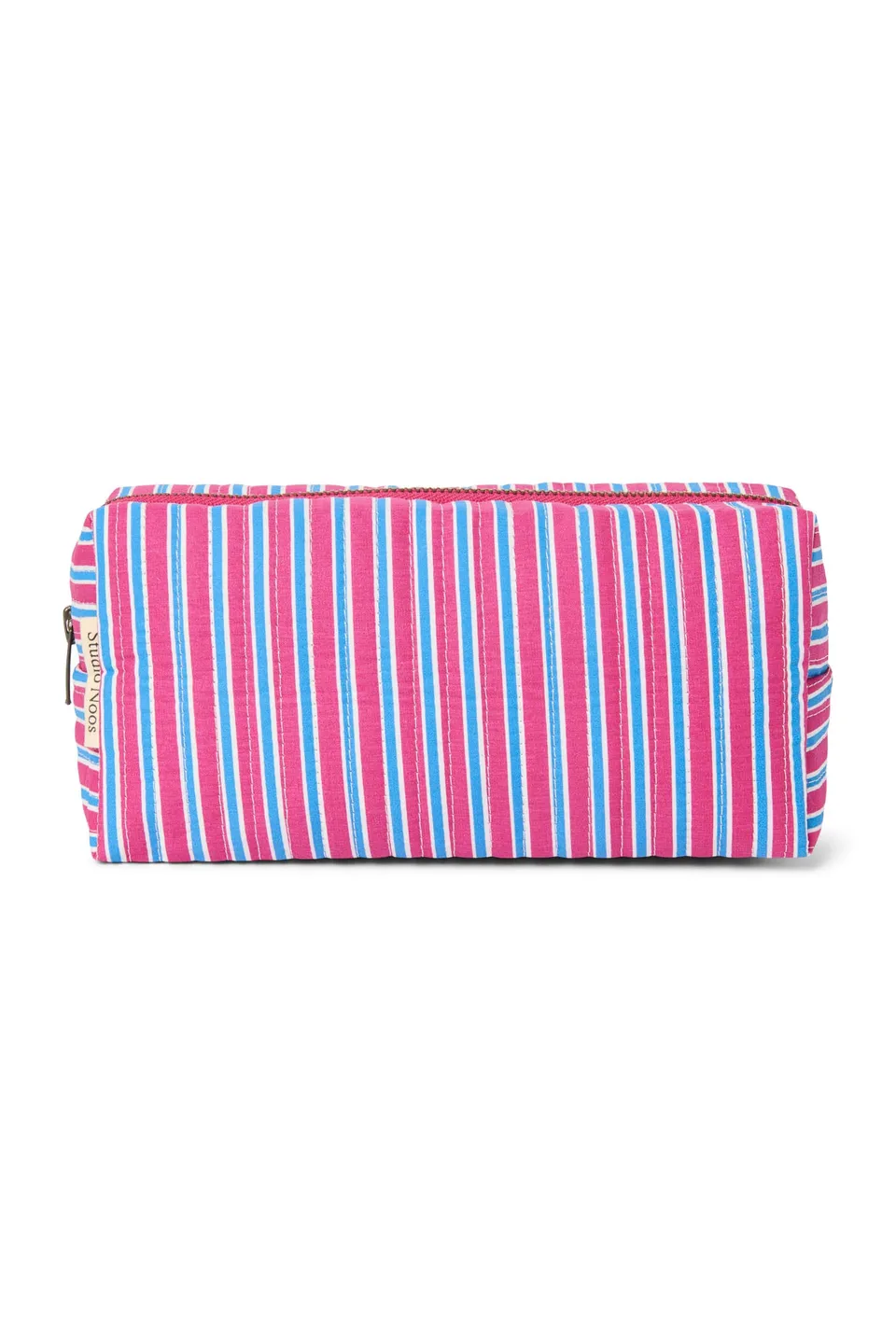 Studio Noos Poplin Striped Pouch Raspberry Kosmetiktasche