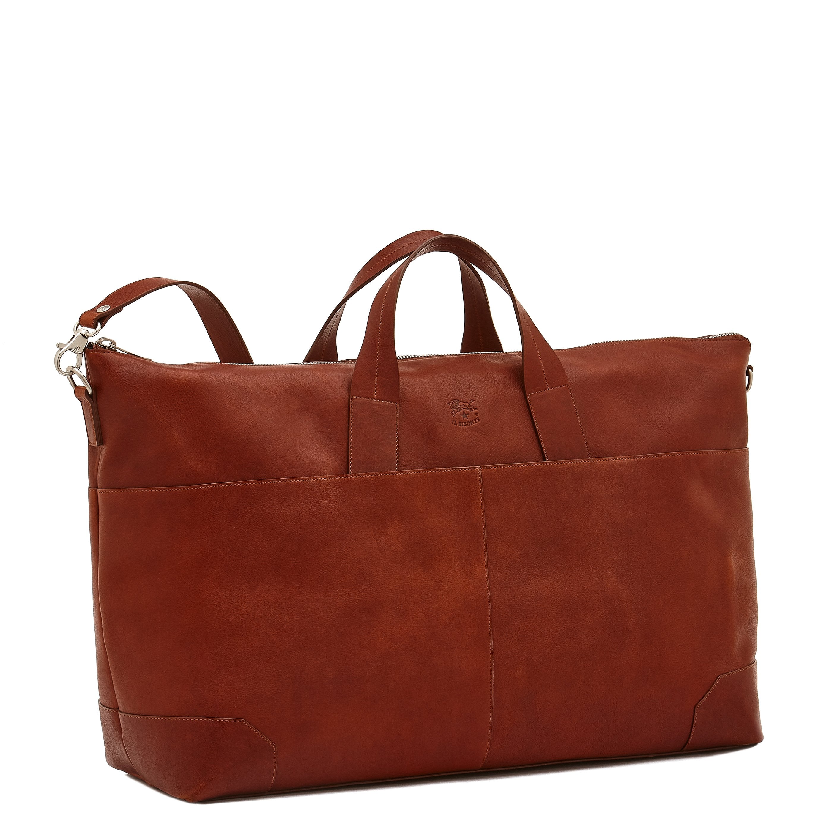 Il Bisonte Galileo Reisetasche Sepia Rindsleder vintage